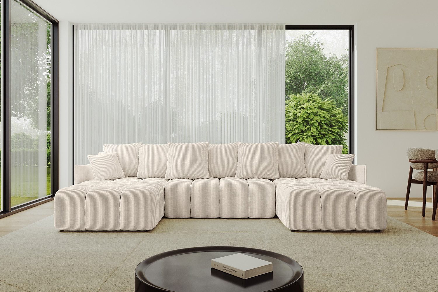 ALTDECOR Wohnlandschaft LONLI-U, Couch mit Schlaffunktion, Stauraum Wohnlan günstig online kaufen