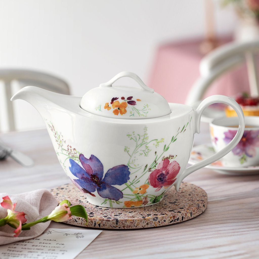 Villeroy & Boch Teekanne Mariefleur Teekanne, (1-St), Premium Porcelain, mikrow.- & spülm.sicher, Made in Germany