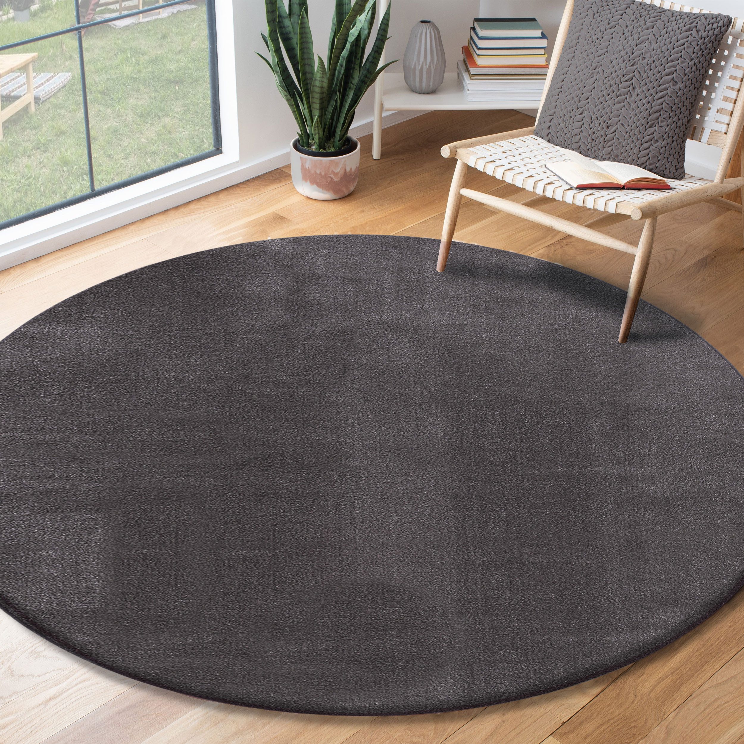 the carpet Teppich Relax round, rund, Höhe: 16 mm, waschbarer Wohnzimmer Te günstig online kaufen