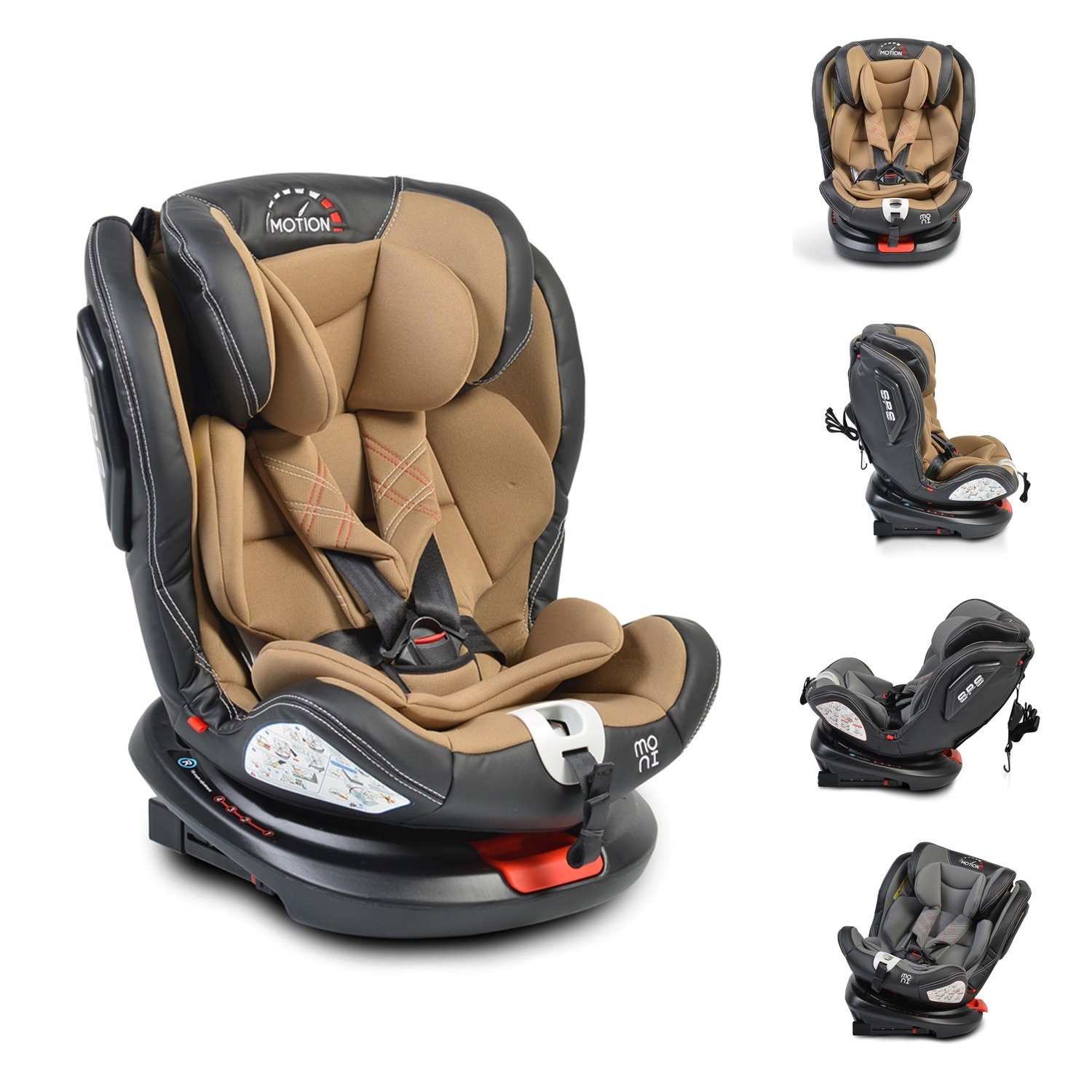 Moni Autokindersitz »Kindersitz Motion 0-36 kg Gruppe 0/1/2/3«, bis: 36 kg,  drehbar 165° Neigung Isofix SIPS online kaufen | OTTO
