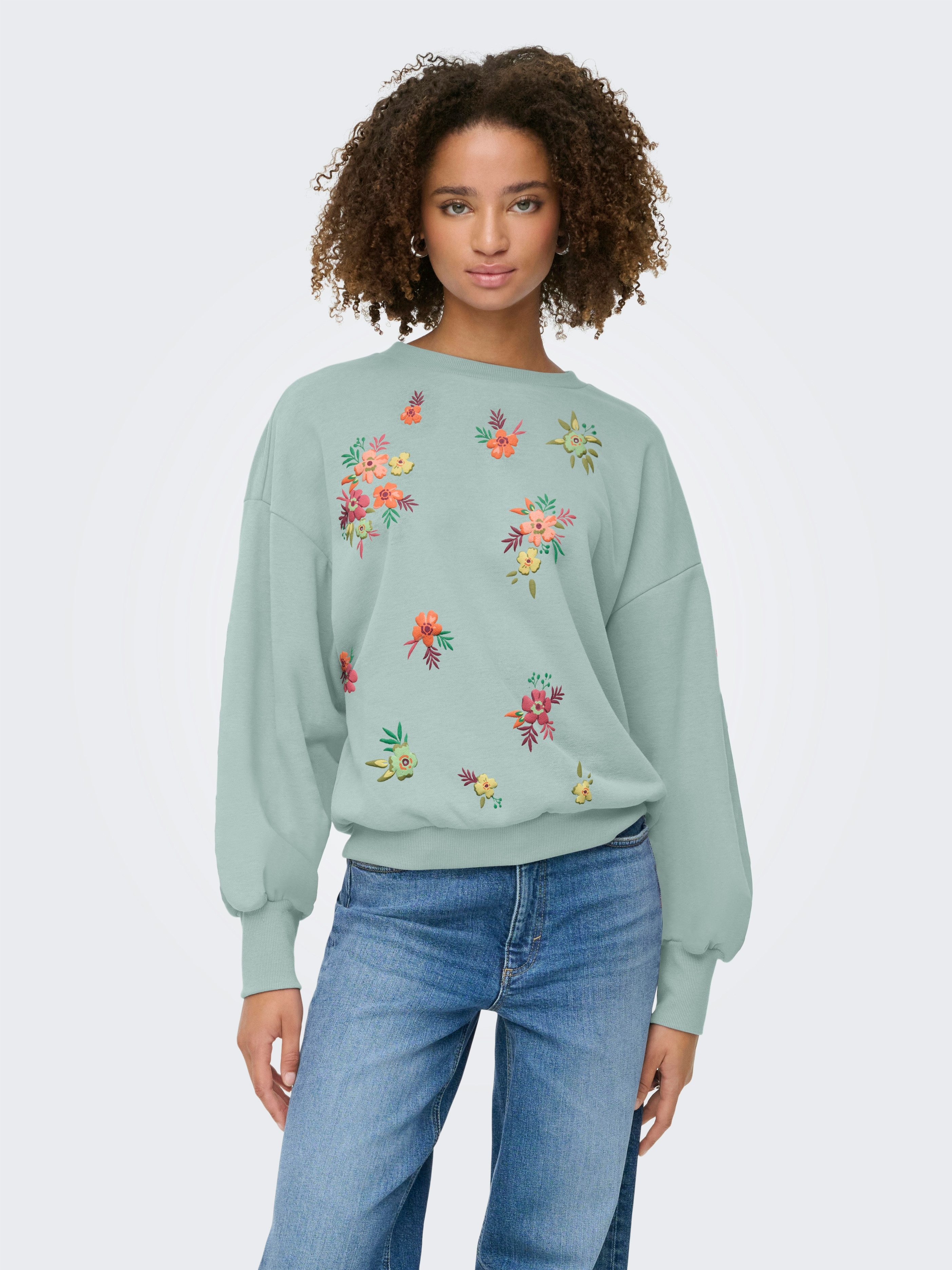 ONLY Sweatshirt ONLBROOKE L/S O-NECK FLOWER SWT