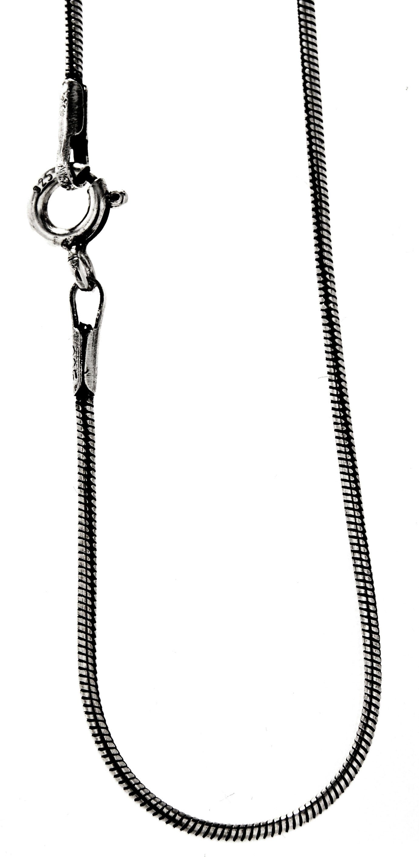 Leather 925 ca. 45-65 mm Silber, Kiss Sterling cm ca. 1 of Silberkette dick, Schlangenkette lang