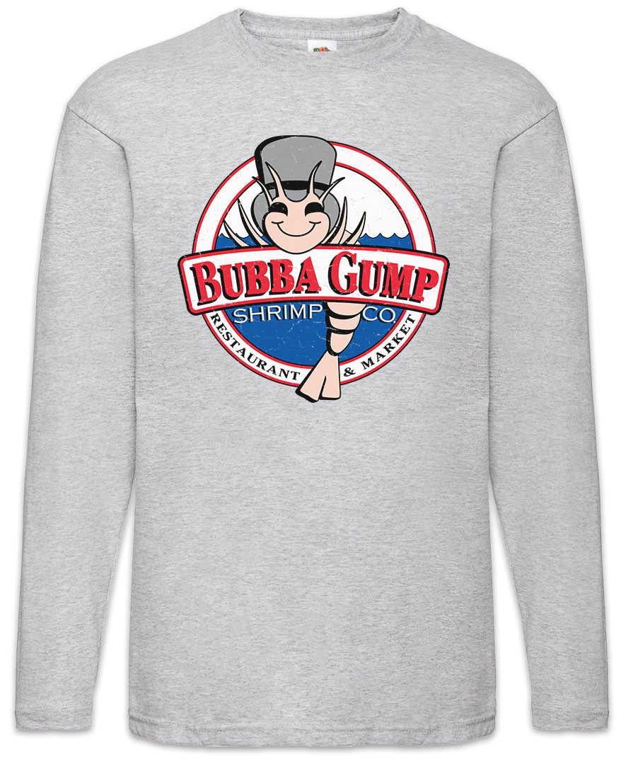 Langarmshirt Bubba Gump Logo Langarm T-Shirt Forrest Garnelen Shrimping Co Retro