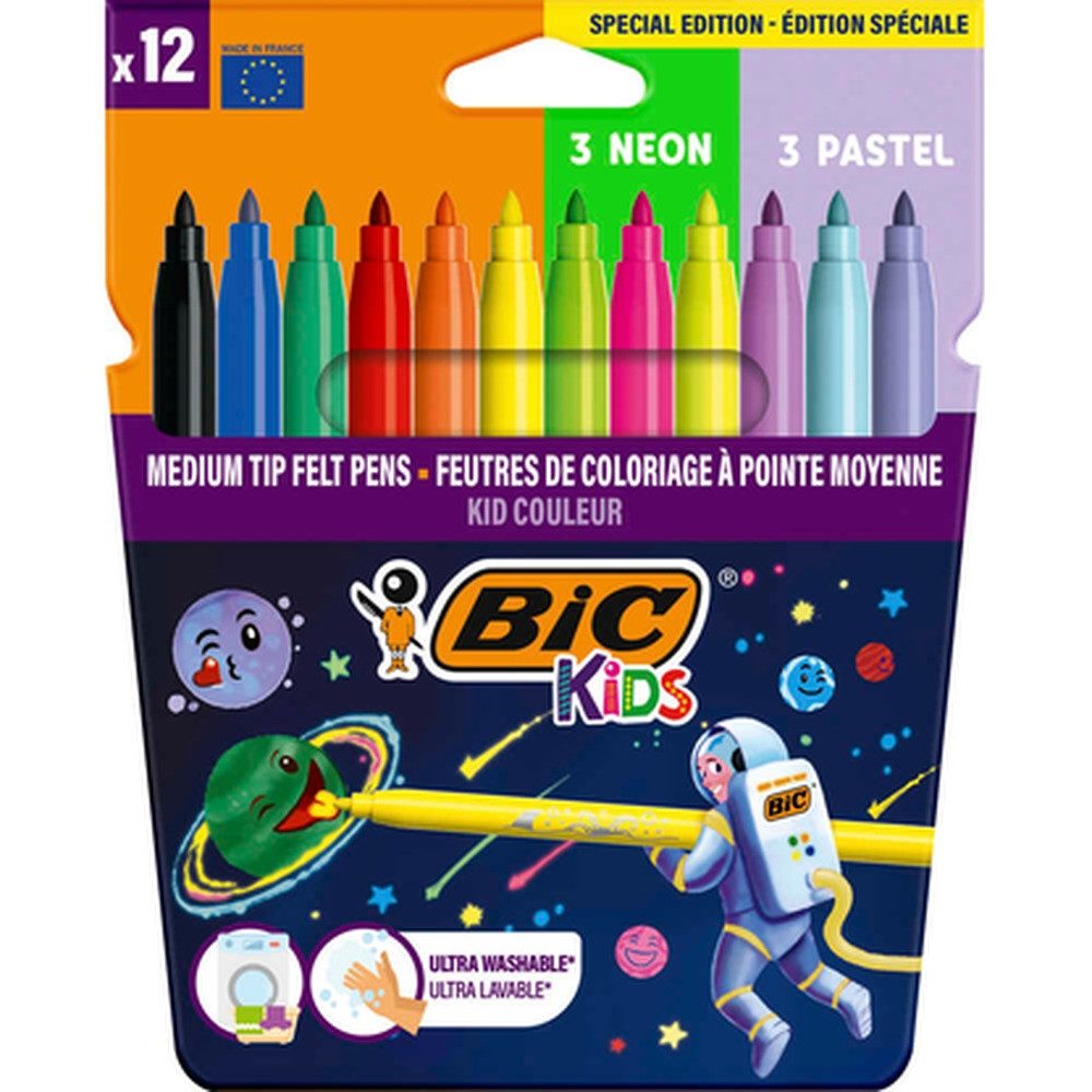 BIC Filzstift BIC Kids Filzstifte farbsortiert, 12 St.
