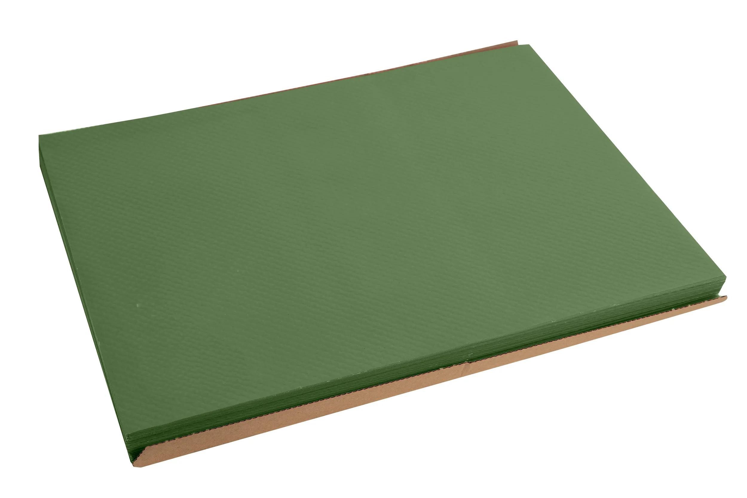 PROnappe Tischband 4x 500 Tischsets, Papier Tiss Lack, einfarbig 30x40cm Olivgrün 304057I, Sets de table papier unis