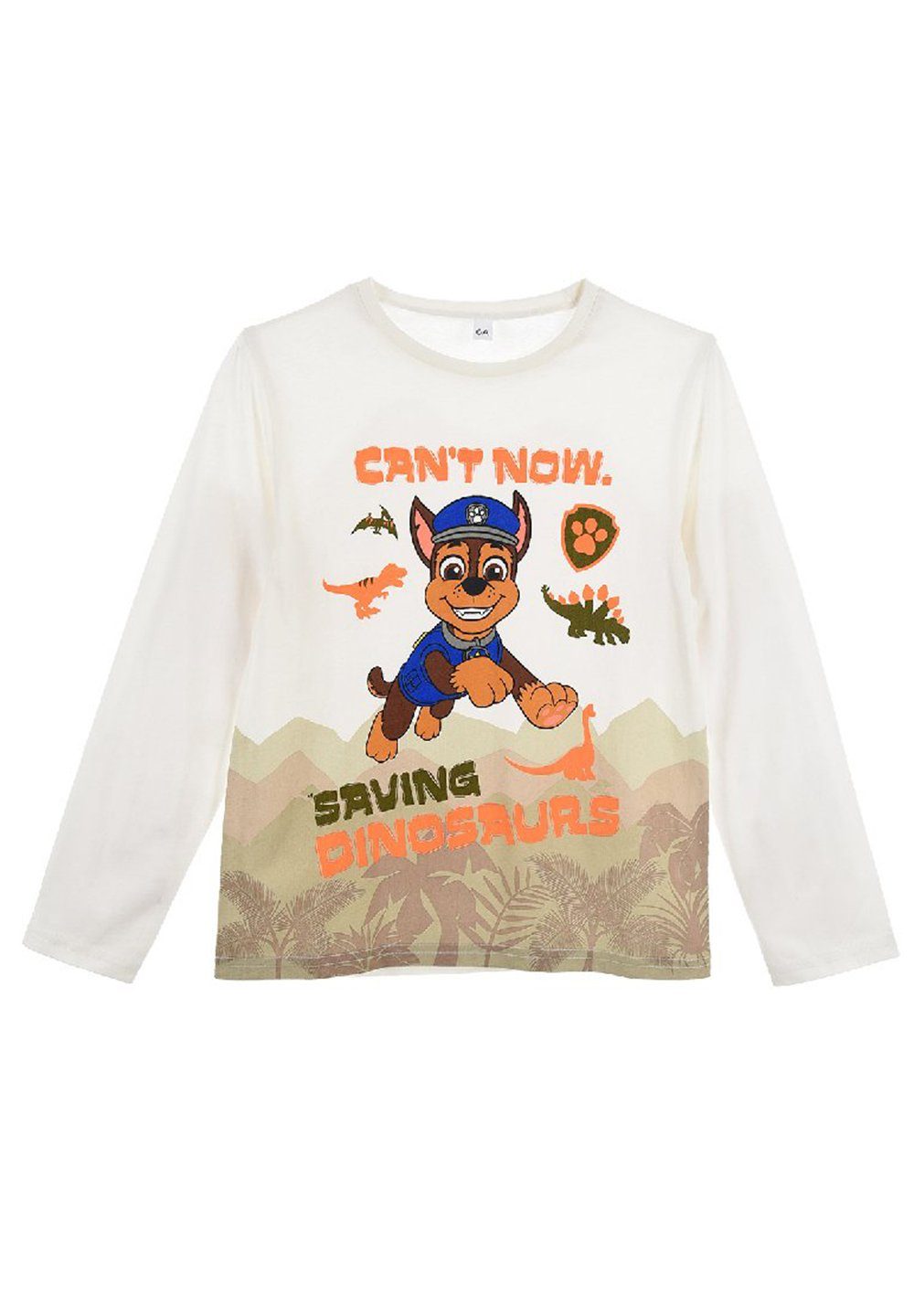 Langarmshirt Kinder Jungen Langarm-Shirt Longsleeve Oberteil Chase Dino