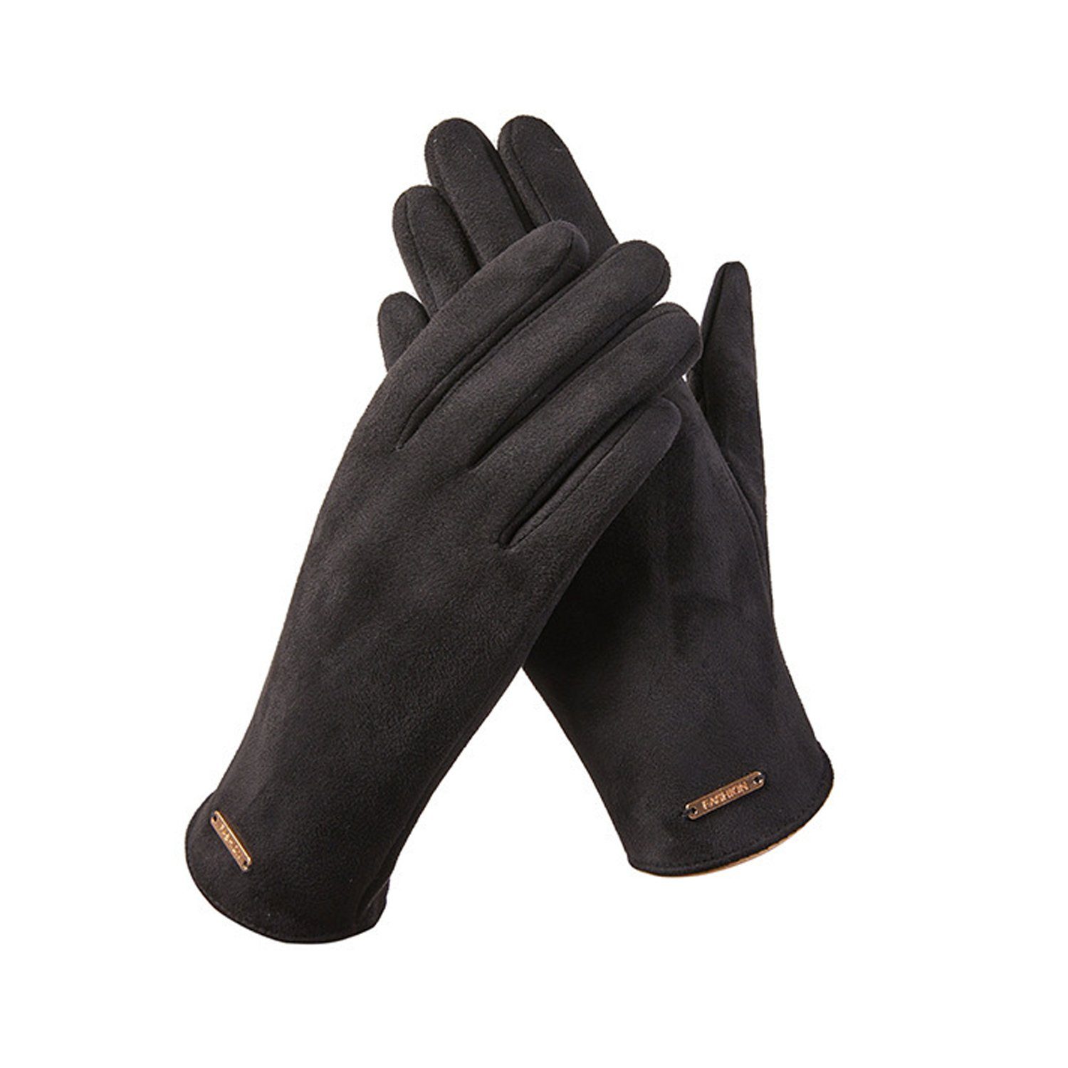 MAGICSHE Handschuhe Herren/Damen Fleecehandschuhe FahrradhandschuheTouchscreen Warme Schwarz