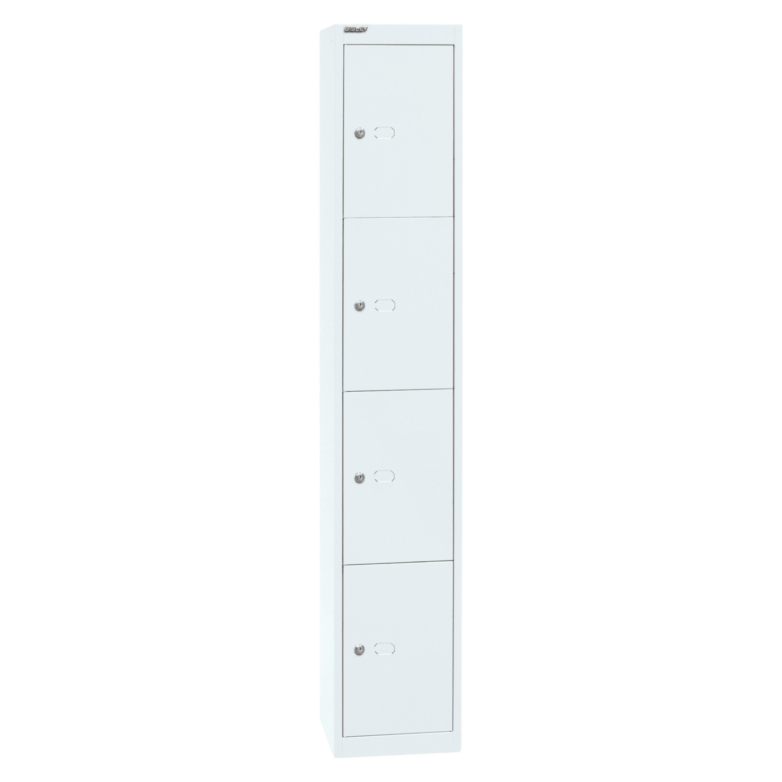 Bisley Spind Garderobenschrank Office in Verkehrsweiß - Maße: H 180 x B 31 x T 46 cm