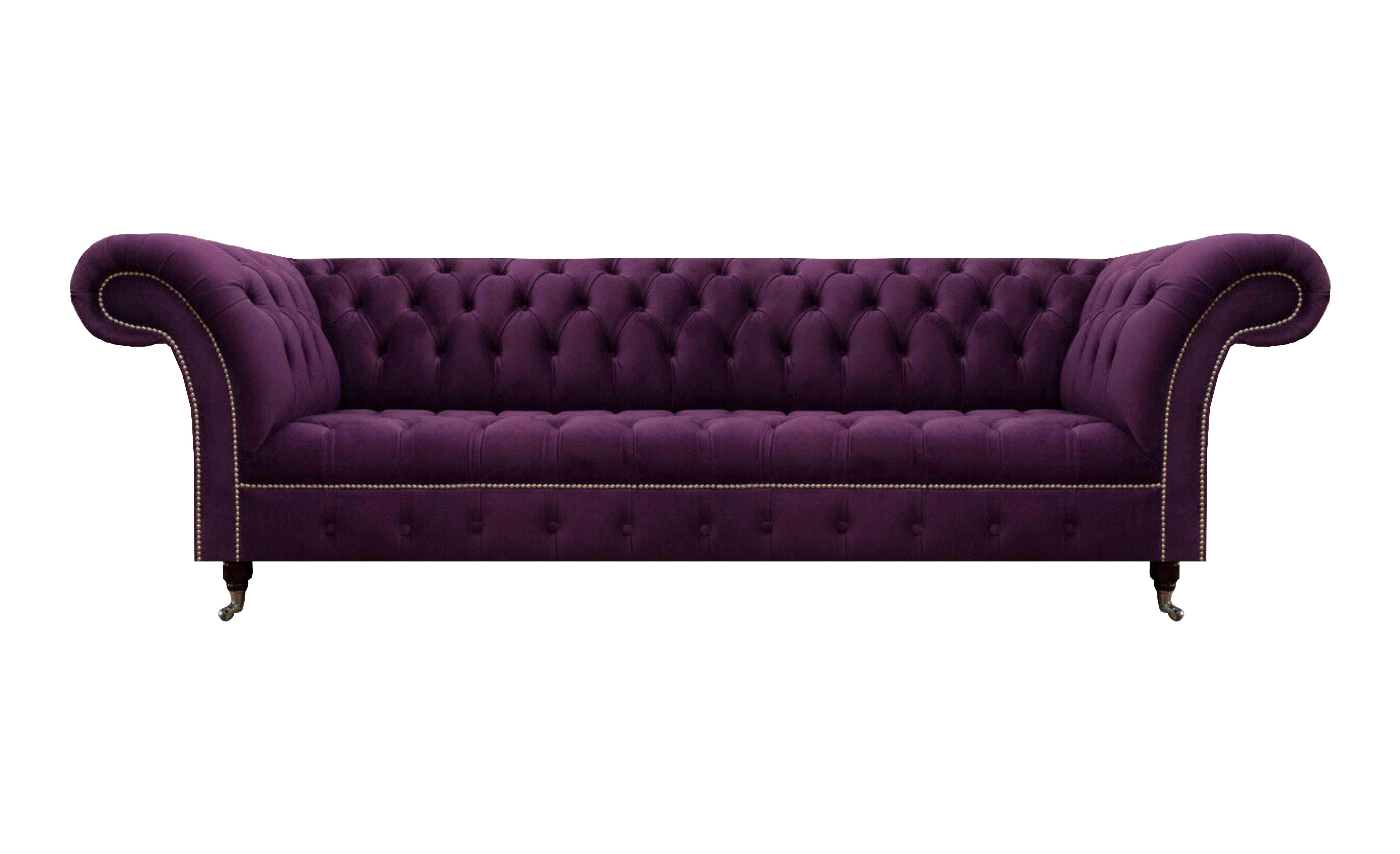 Xlmoebel Big-Sofa Hochwertiges Violett Sofa für 4 Personen mit großzügiger Polsterung, Hergestellt in Europa