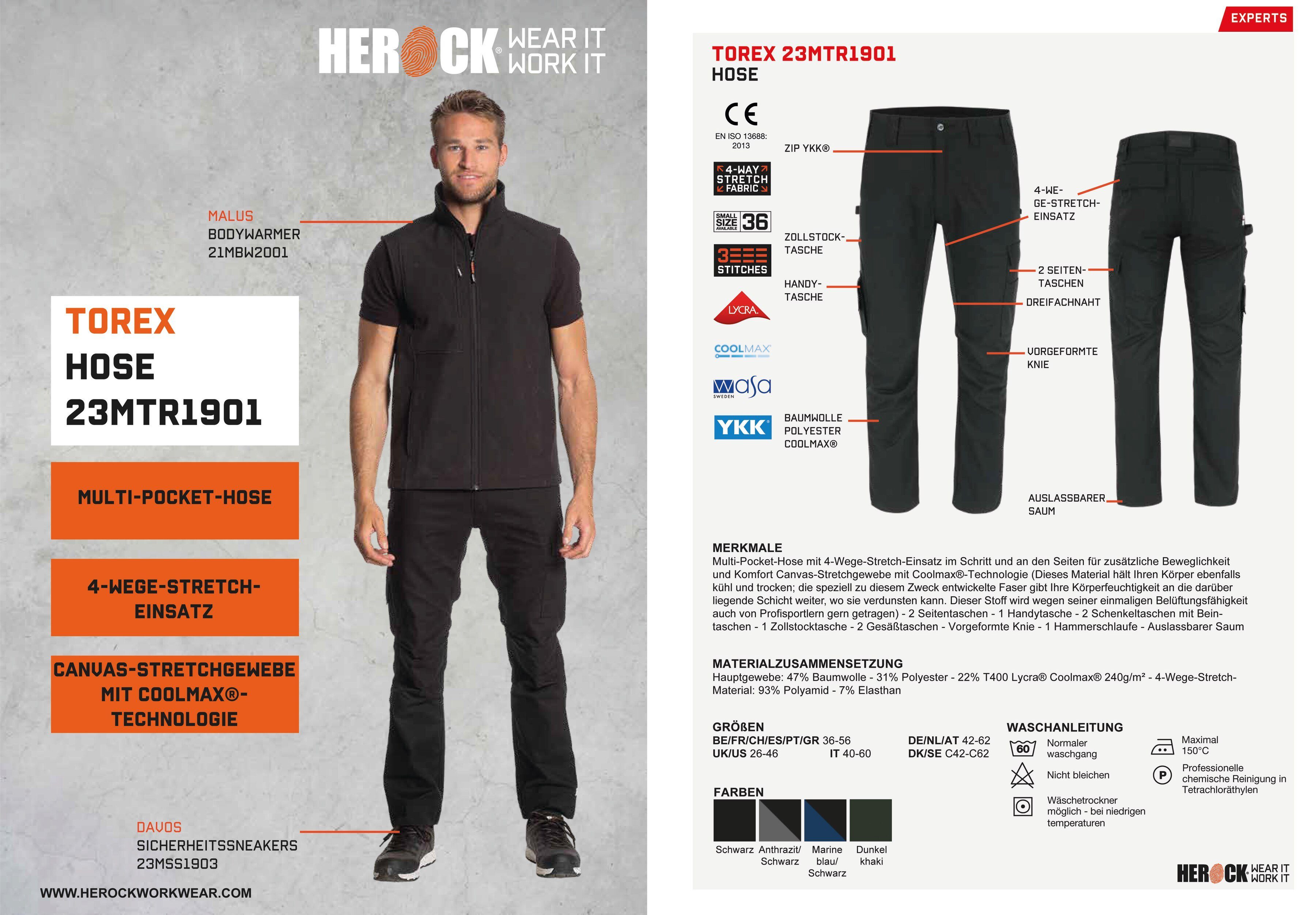 Torex 4-Wege-Stretchhose Herock Arbeitshose