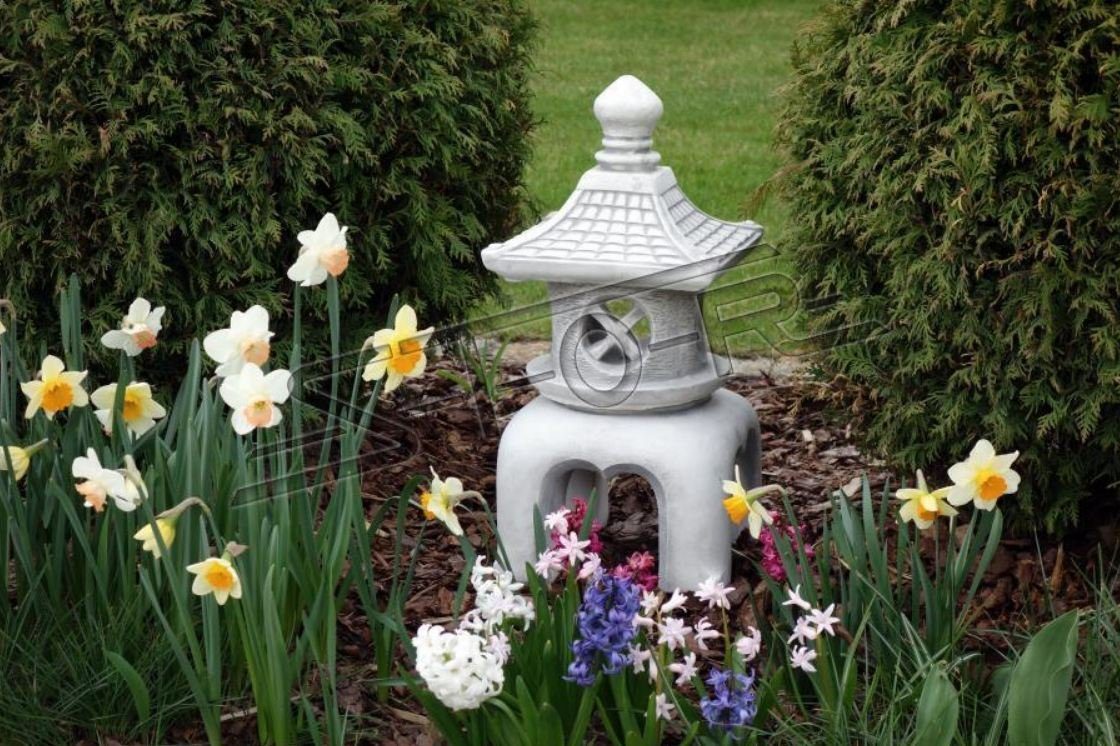 Garten Statue Japanischer Haus Skulptur Terrasse Dekoration JVmoebel Blumen Figur
