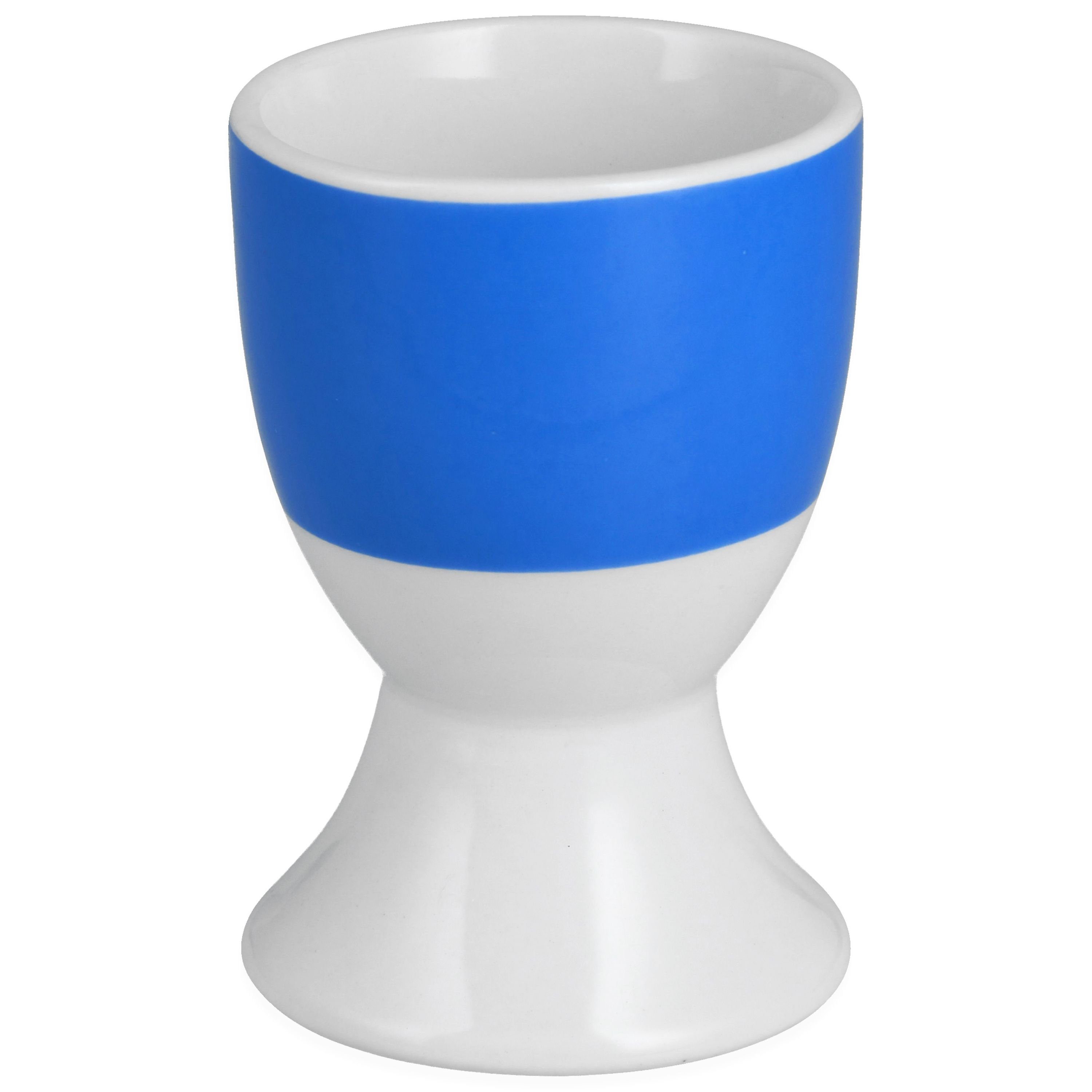 van Well Eierbecher Eierbecher Van Porzellan Well 6er - Farbe Vario blau wählbar Serie Set