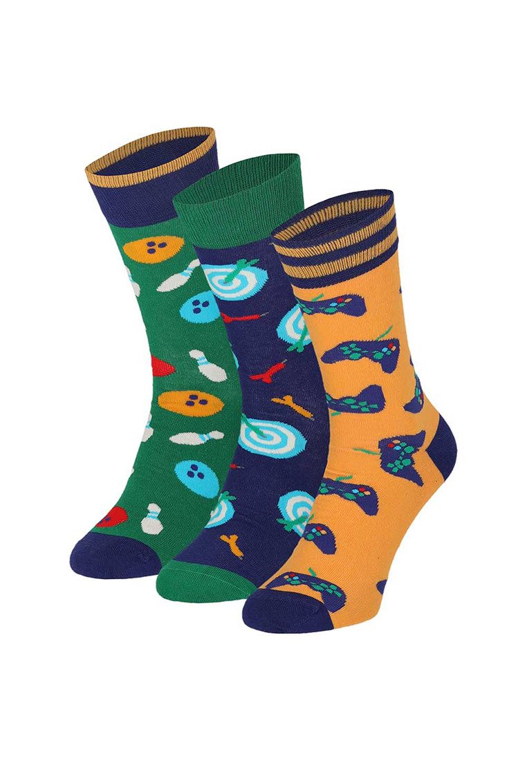 Socken Herren Gaming Design 3er Pack Motivsocken Einheitsgröße