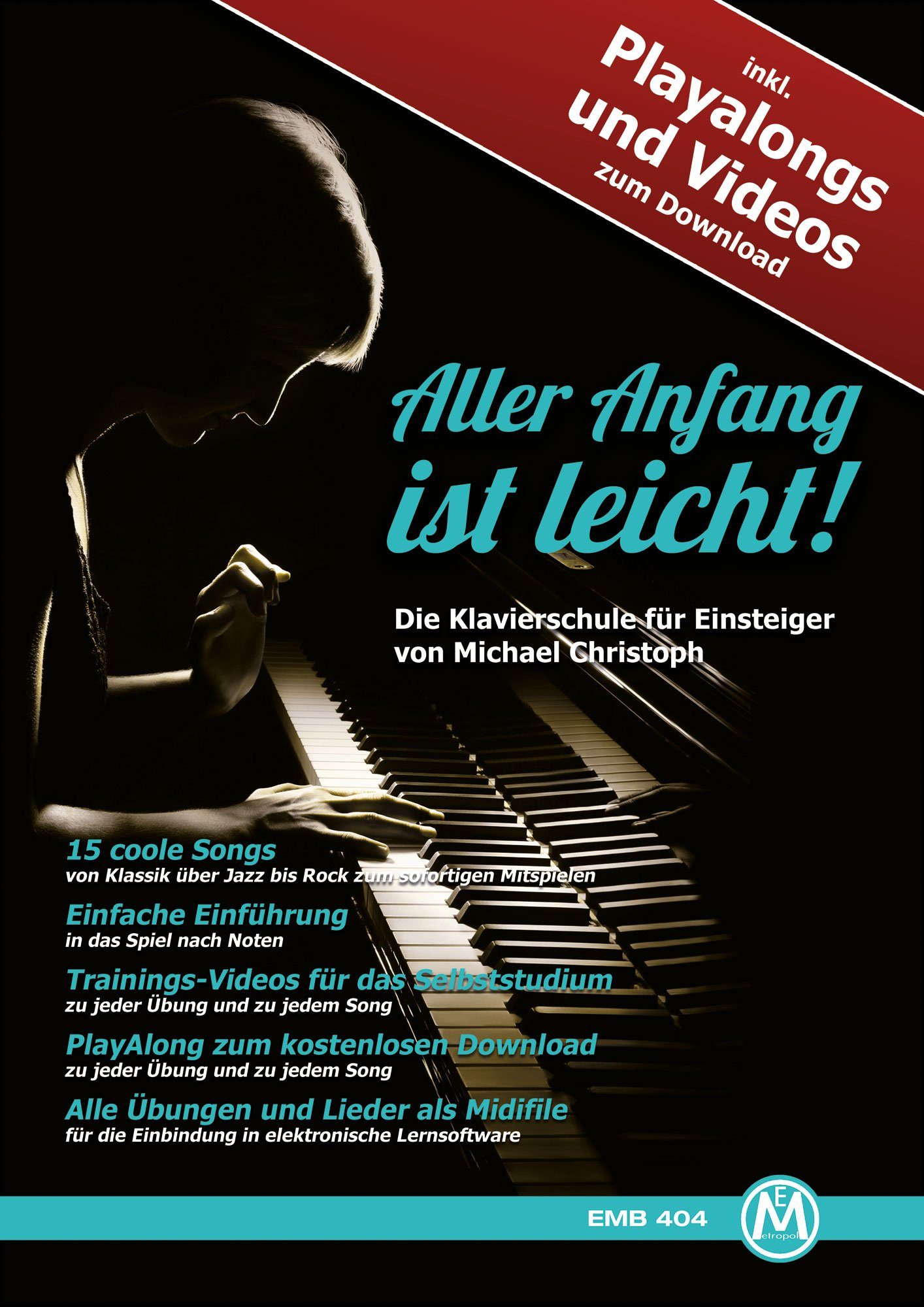 McGrey Digitalpiano DP-18 E-Piano - 88 gewichtete Tasten mit Hammermechanik (Dual- und Split-Funktion, 4-St., Inkl. Klavierbank, Kopfhörer und Schule), Klavier  – Bild 5 von 5