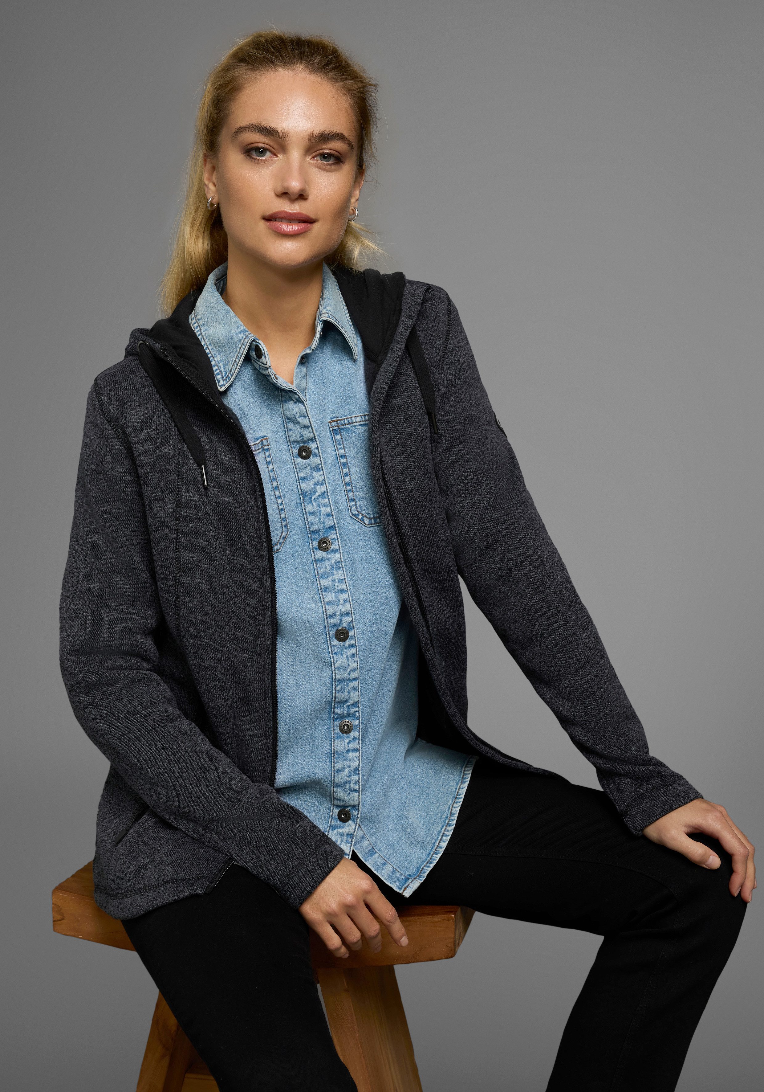 Strickfleecejacke