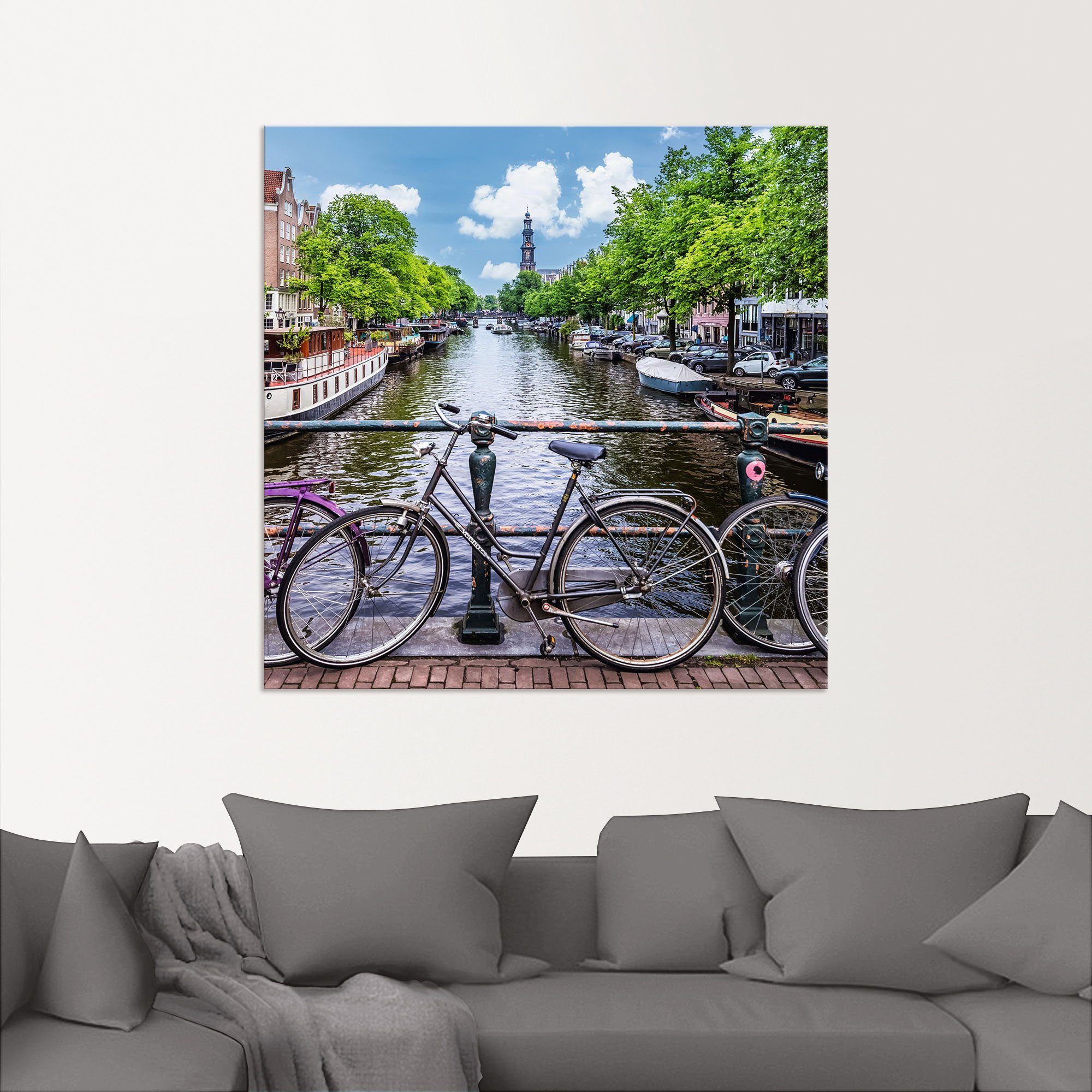 Wandbild Amsterdam, als Amsterdam Wandaufkleber Größen Poster oder versch. Artland Alubild, in St), (1 Typisch Leinwandbild,