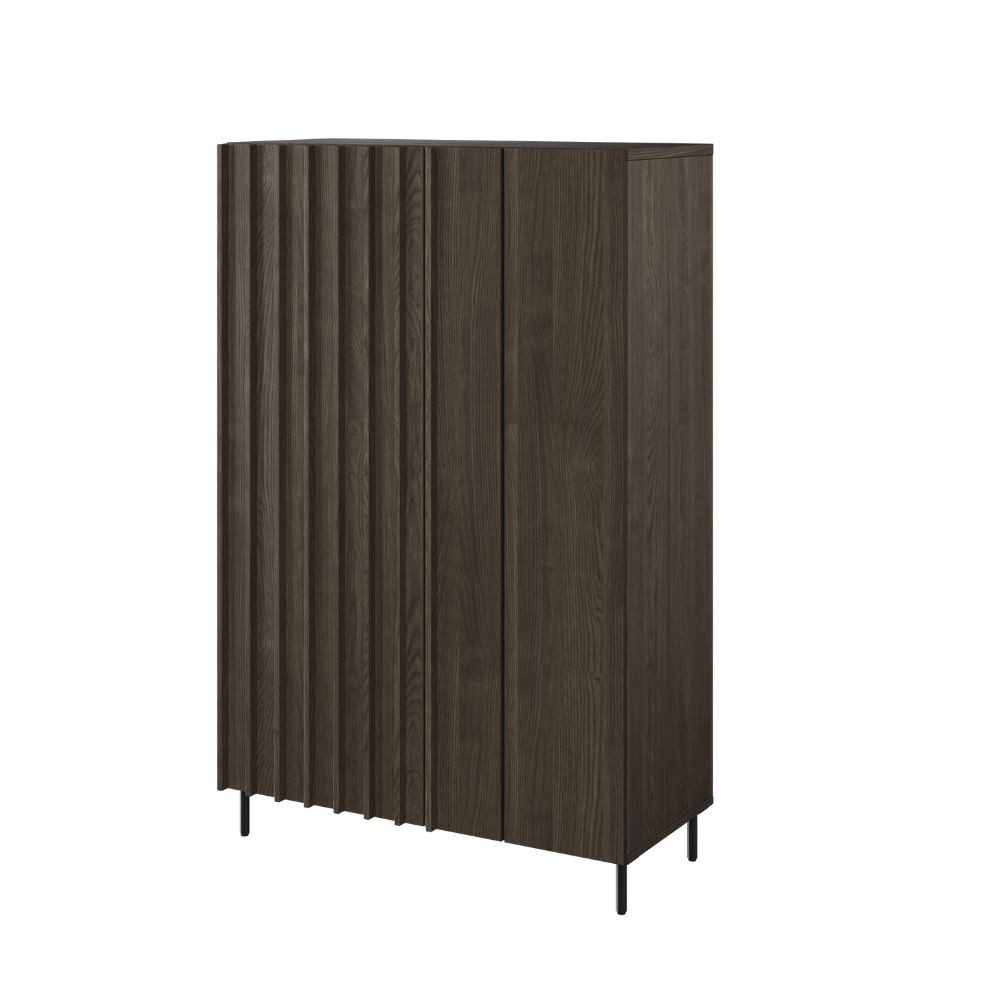 Compleo Kommode mit Lamellen, Industriell Design, 2 Türen, Kommode mit Drehtüren