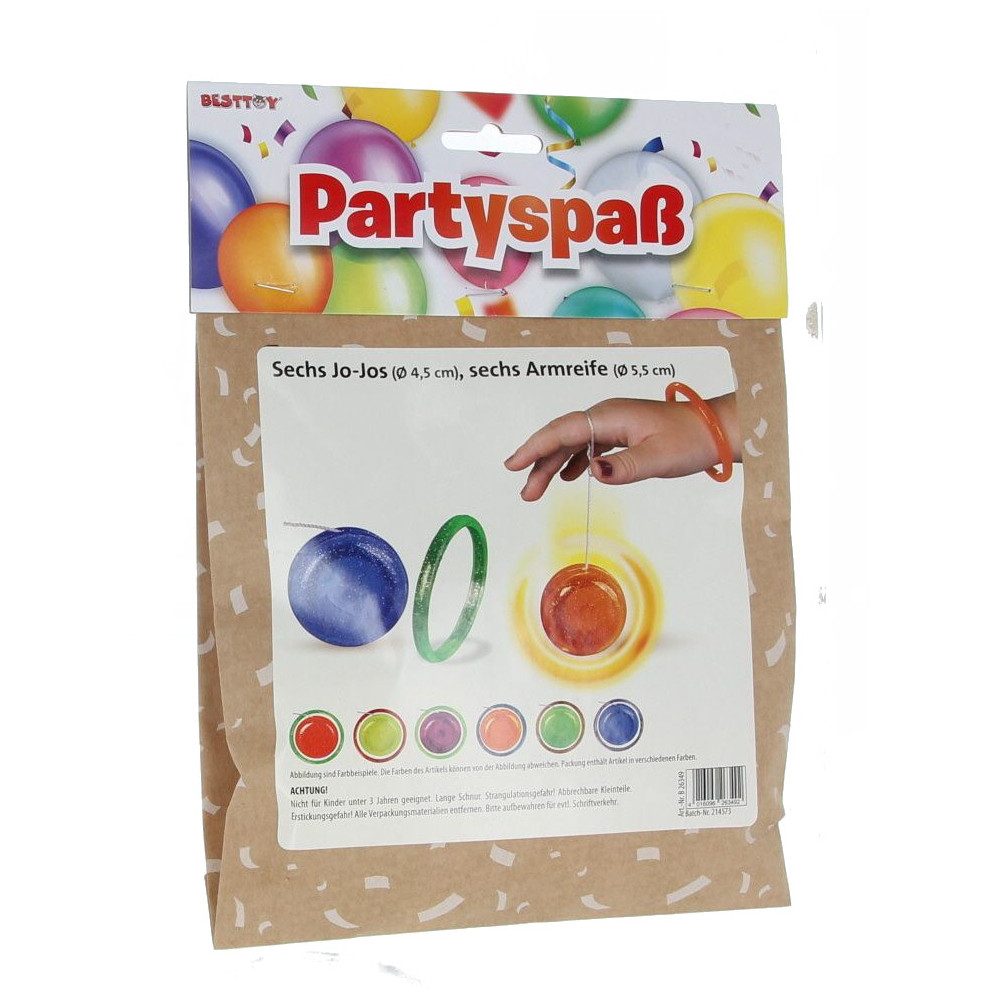 Besttoy Aufblasbares Partyzubehör Besttoy Partyspaß - Party-Spaß-Set - Jo-Jo