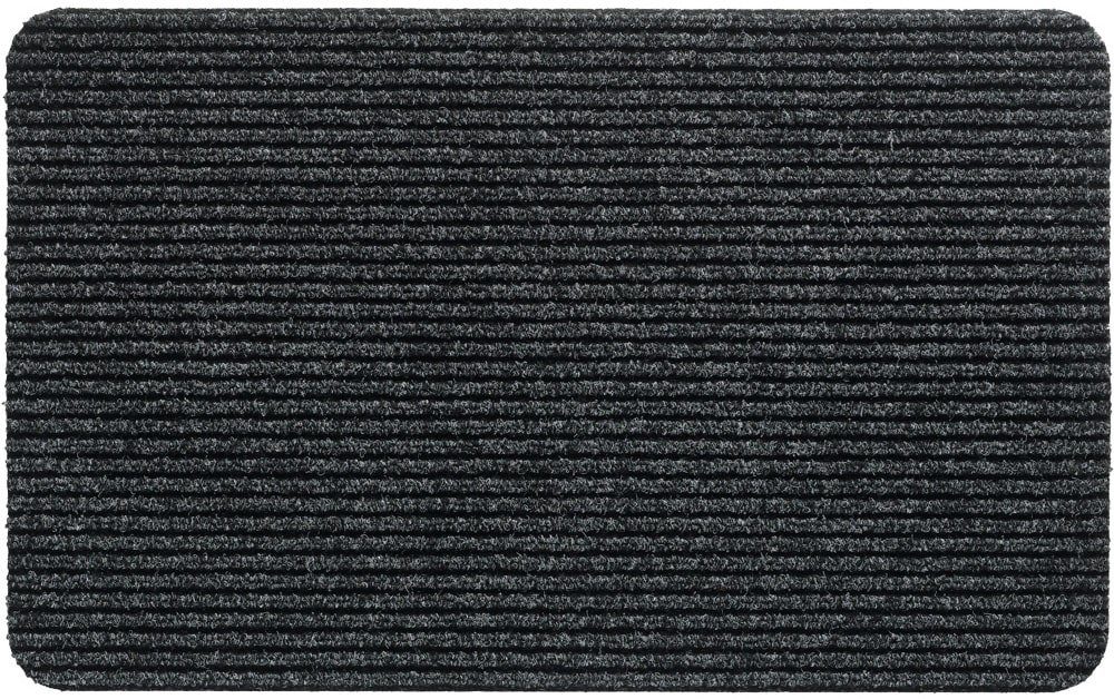 matches21 HOME & HOBBY Fußmatte Nadelfilz Fussabtreter Dunkel-grau als 40x60 cm Türmatte, rechteckig, Höhe: 5 mm, Rutschfeste Rips-Matte als reinigungsstarke innen Sauberlaufmatte