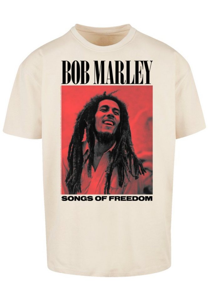 F4NT4STIC T-Shirt Bob Marley Songs Of Freedom Reggae Music Premium Qualität,  Musik, By Rock Off, Weite Passform und überschnittene Schultern