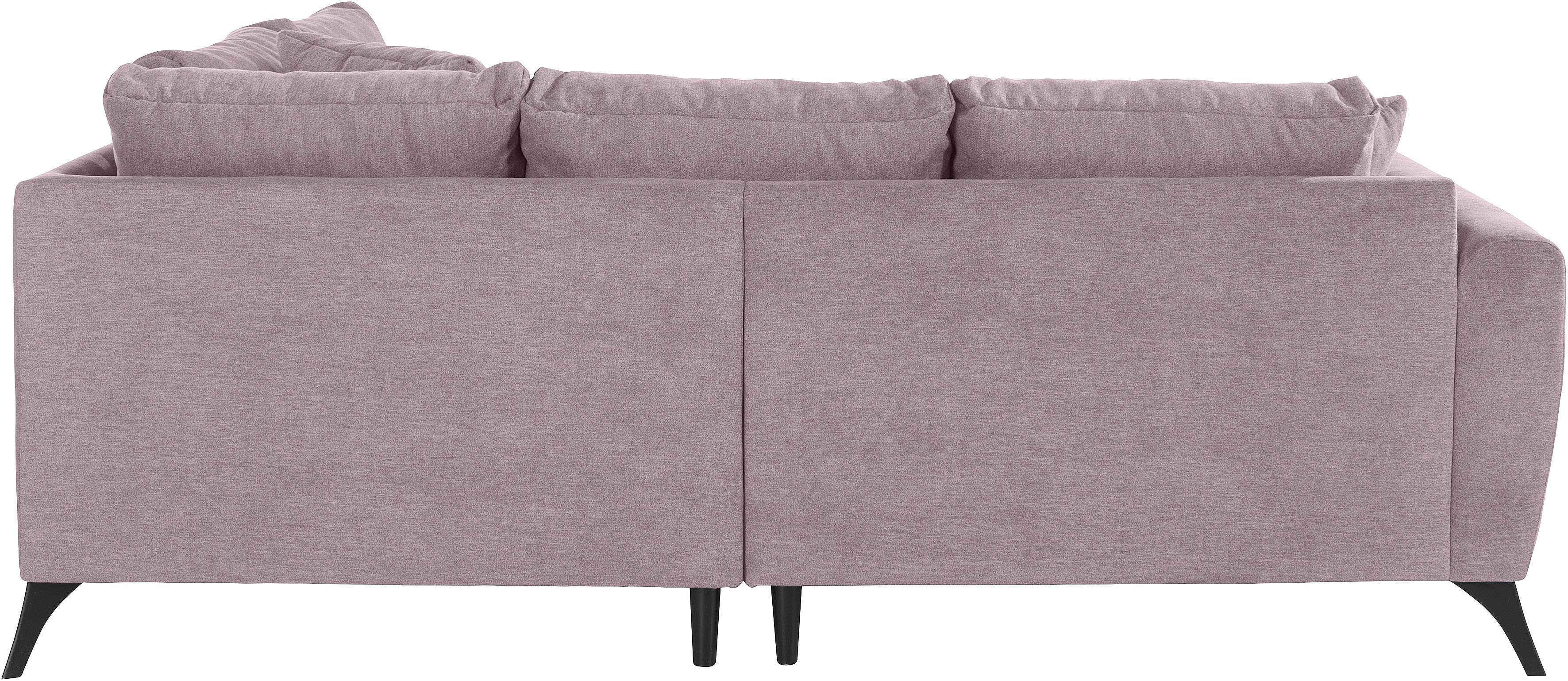 INOSIGN Ecksofa lose auch clean-Bezug, mit Steppung feine Aqua im Kissen Sitzbereich, Lörby