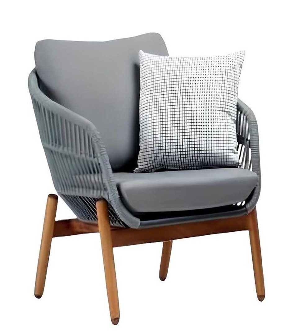 Xlmoebel Gartensessel Hochwertiger Rattan-Loungesessel in modernem Beige für luxuriöse (Sessel), Hergestellt in Europa