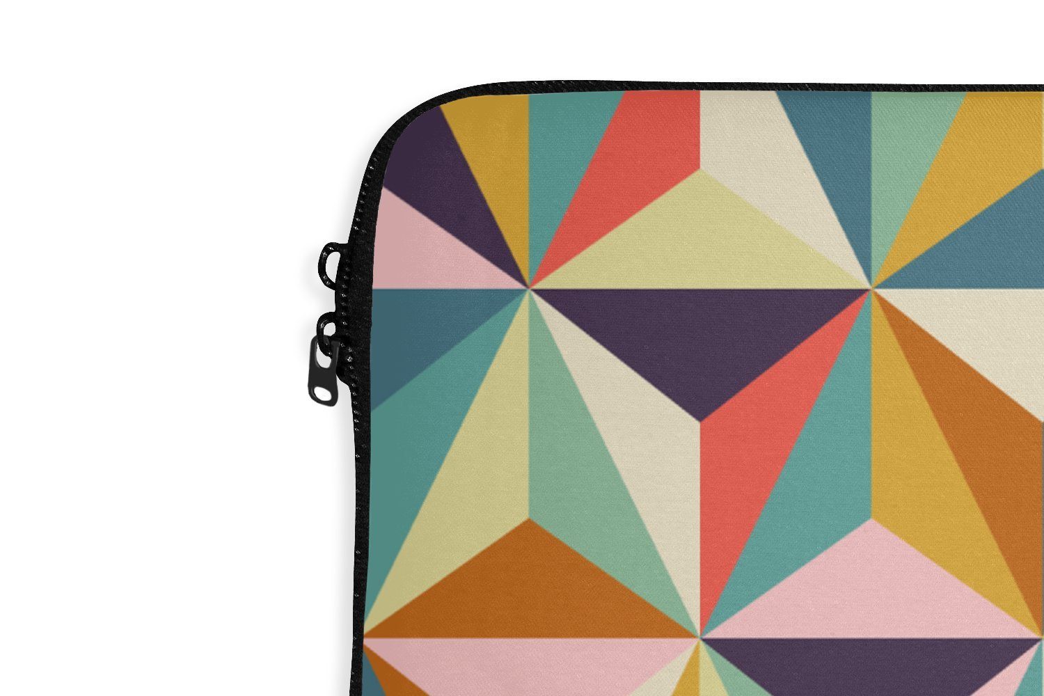 MuchoWow Laptop-Hülle Retro - Regenbogen - 3D - Geometrie - Dreieck 14 Zoll, Schutzhülle für Laptop, Schutz gegen Kratzern, Laptoptasche