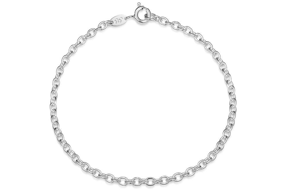 Silberkettenstore Silberarmband Erbskette Armband 2,8mm - 925 Silber, Länge wählbar von 16-25cm