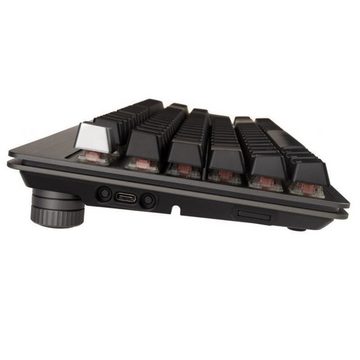 Mountain Everest Core TKL Tastatur Mechanisch MX Brown Gaming-Tastatur (ISO Deutsches Layout RGB-LED-Beleuchtung braun grau)