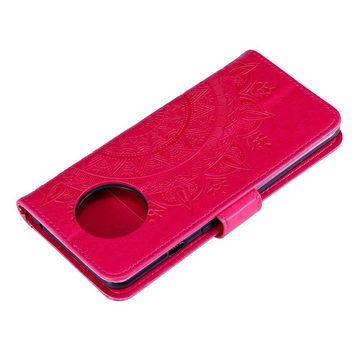 CoverKingz Handyhülle Hülle für Xiaomi Redmi Note 9T Handy Tasche Flip Case Cover Bumper, Klapphülle Schutzhülle mit Kartenfach Schutztasche Motiv Mandala