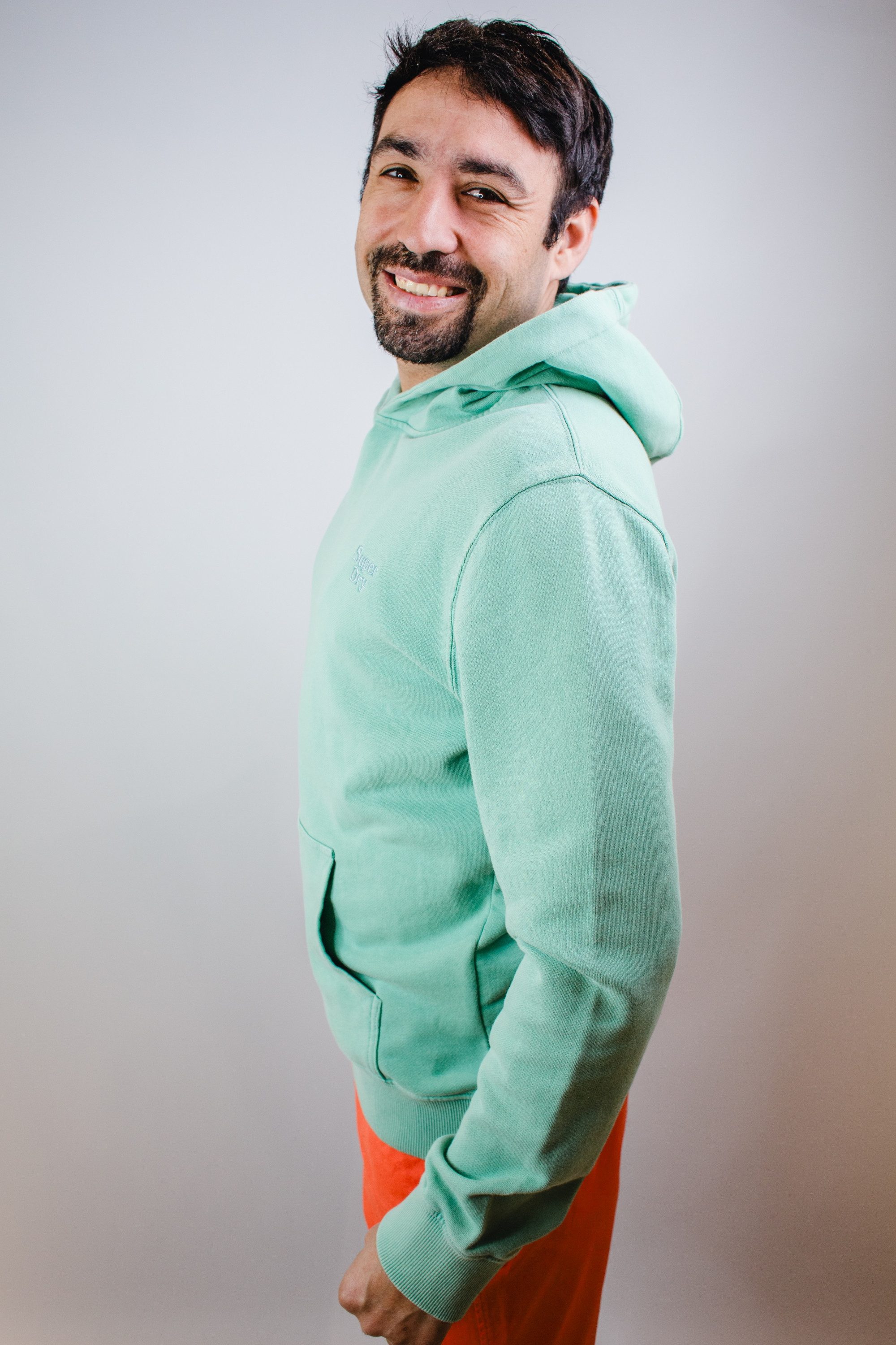 Superdry Sweatjacke Sweatshirt mit Kapuze SUPERDRY aqua