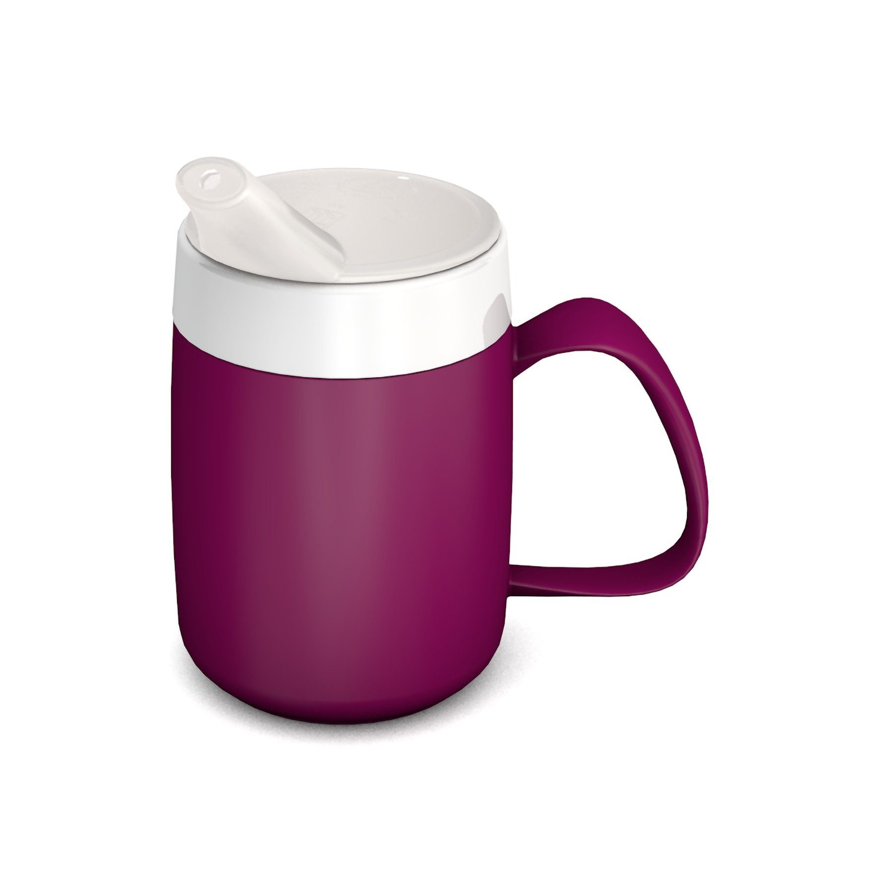 Ornamin Schnabelbecher Becher mit Trink-Trick mit Schnabelaufsatz/Trinkaufsatz, 2-tlg., Kunststoff, Trinkhilfe l Alltagshilfe l Schnabeltasse l Made in Germany