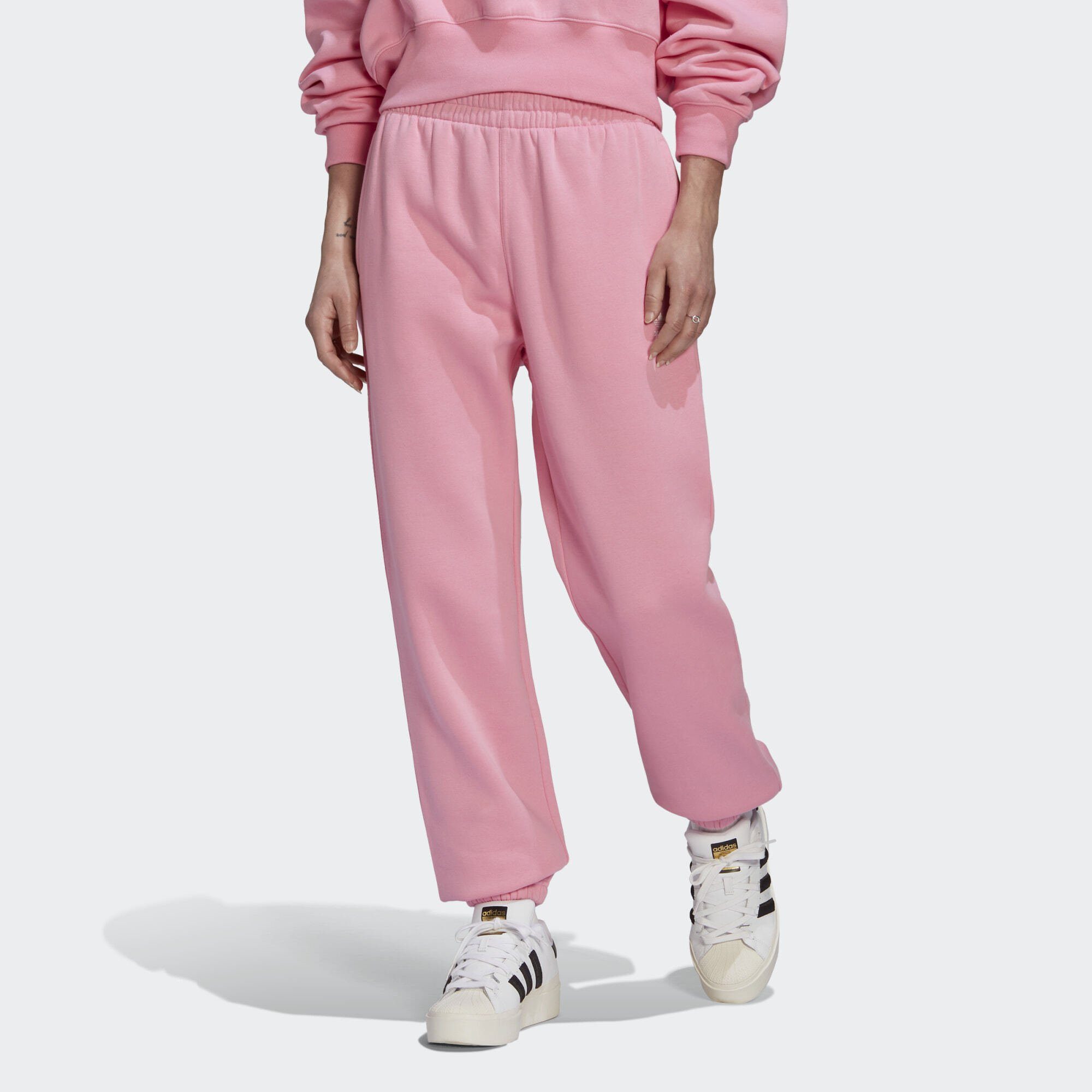 JOGGINGHOSE adidas Jogginghose Pink ADICOLOR FLEECE ESSENTIALS Originals Bliss