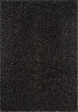 Langflor-Teppich Langflorteppich Orion aus reinem Polyester, TaraCarpet, rund, Höhe: 30 mm, Shaggy Anthrazit 30 Grad waschbar Wohnzimmer Schlafzimmer Bad 080x080