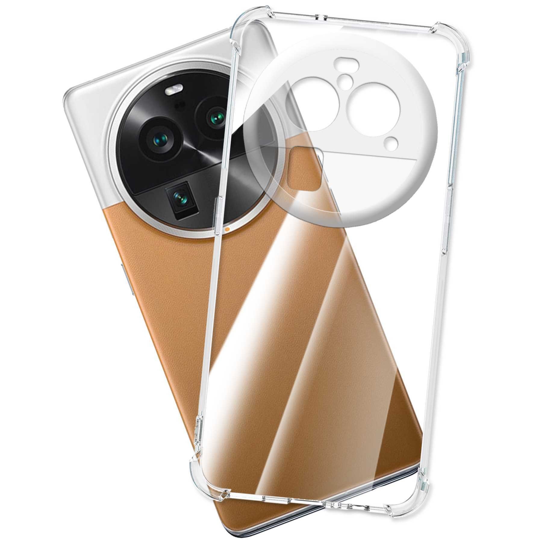 mtb more energy Smartphone-Hülle Clear Armor Case für Oppo Find X6 Pro (PGEM110,PGEM10), Transparente TPU Schutzhülle Case Backcover mit Anti-Shock Verstärkung