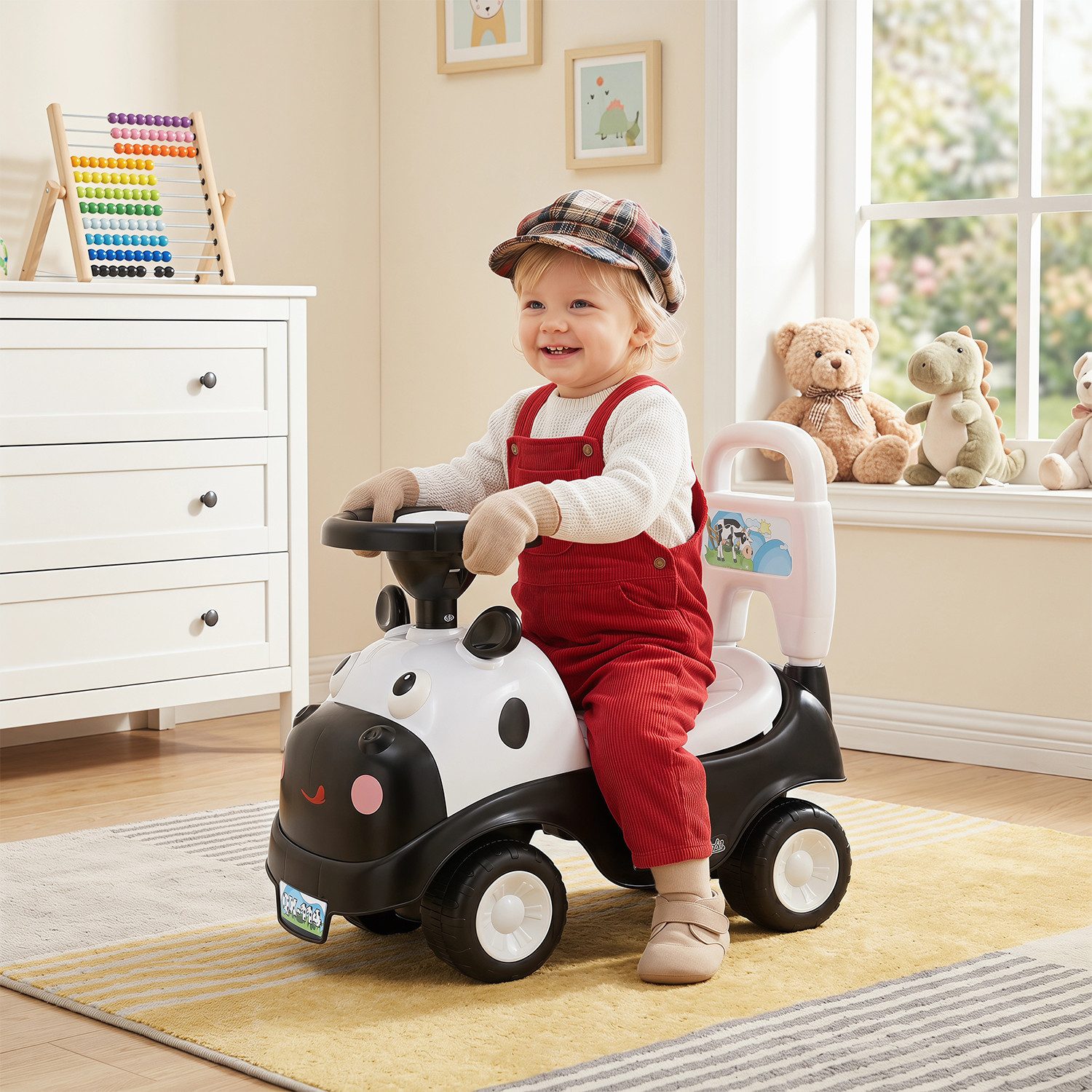 oyajia Rutscherauto Kinderfahrzeug mit Stauraum,Lauflernhilfe Babywalker Spiel, (auch als Lauflernhilfe nutzbar, Kinder Rutschauto)