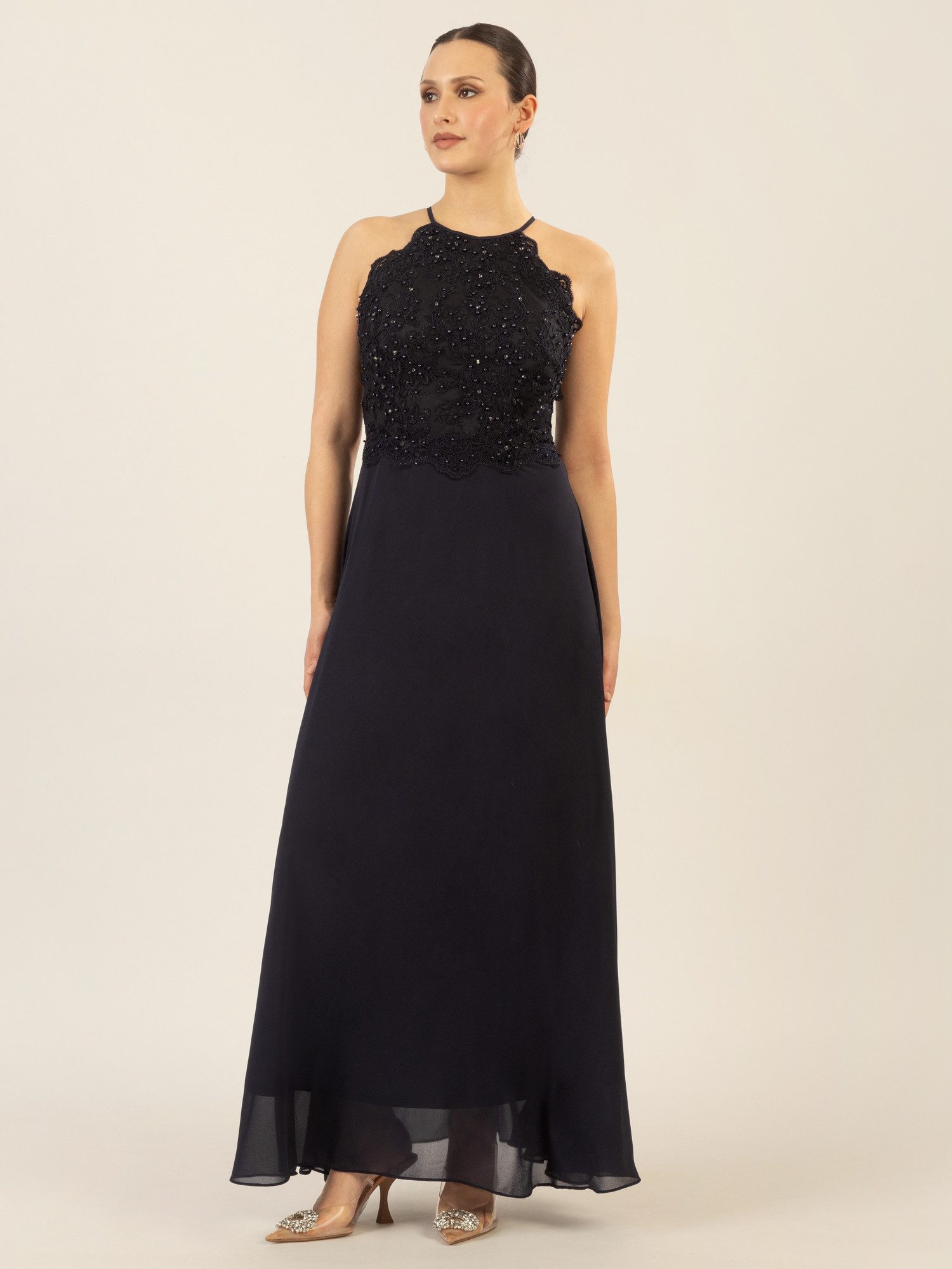 Apart Abendkleid aus besticktem Mesh mit günstig online kaufen