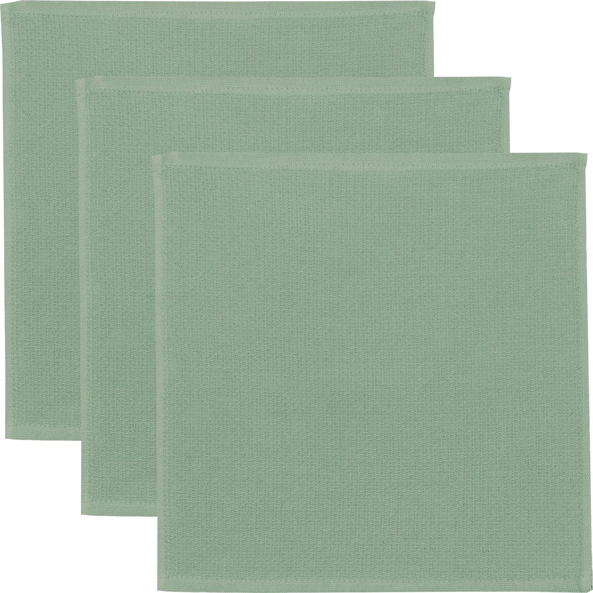 Erwin Müller Geschirrtuch Spültuch 3er-Pack, Baumwolle Uni