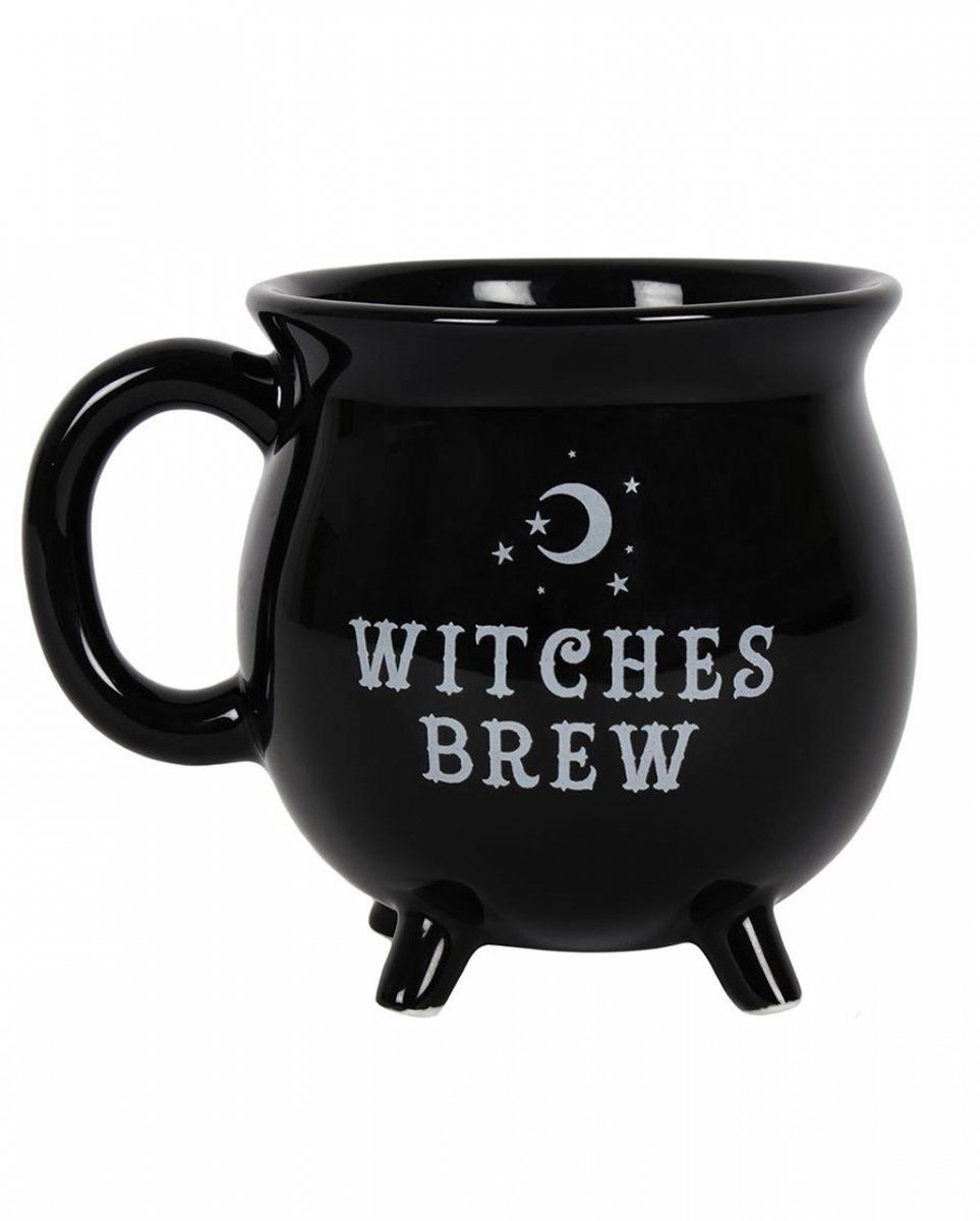 Horror-Shop Tasse Schwarzer Hexenkessel ";Witches Brew"; K, Keramik