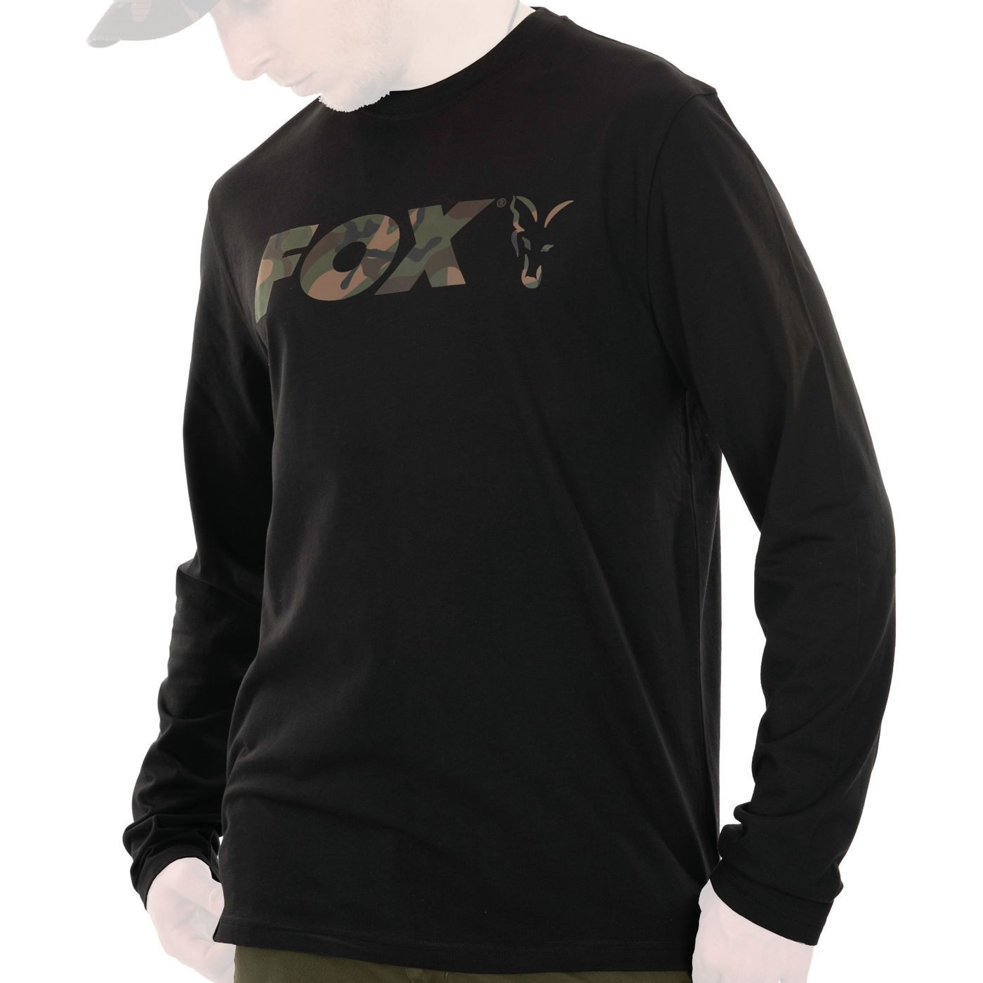 FOX International T-Shirt Fox Black/Camo Long Sleeve T-Shirt - Angelshirt