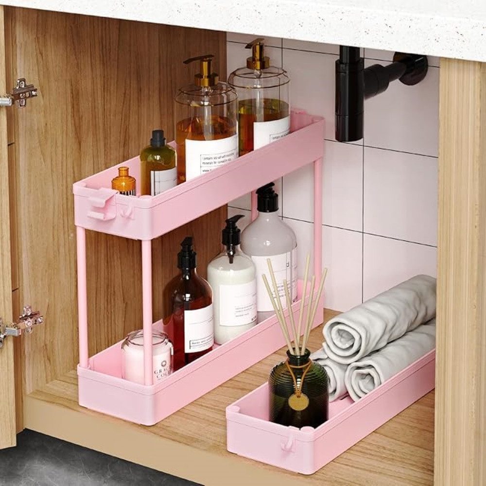 SPACEKEEPER Servierwagen 3-stöckiger schmaler Rollwagen, Badorganizer, Küchenorganizer, (1 St), Mobiler Aufbewahrungswagen für enge Nischen, Küche & Wäscherei