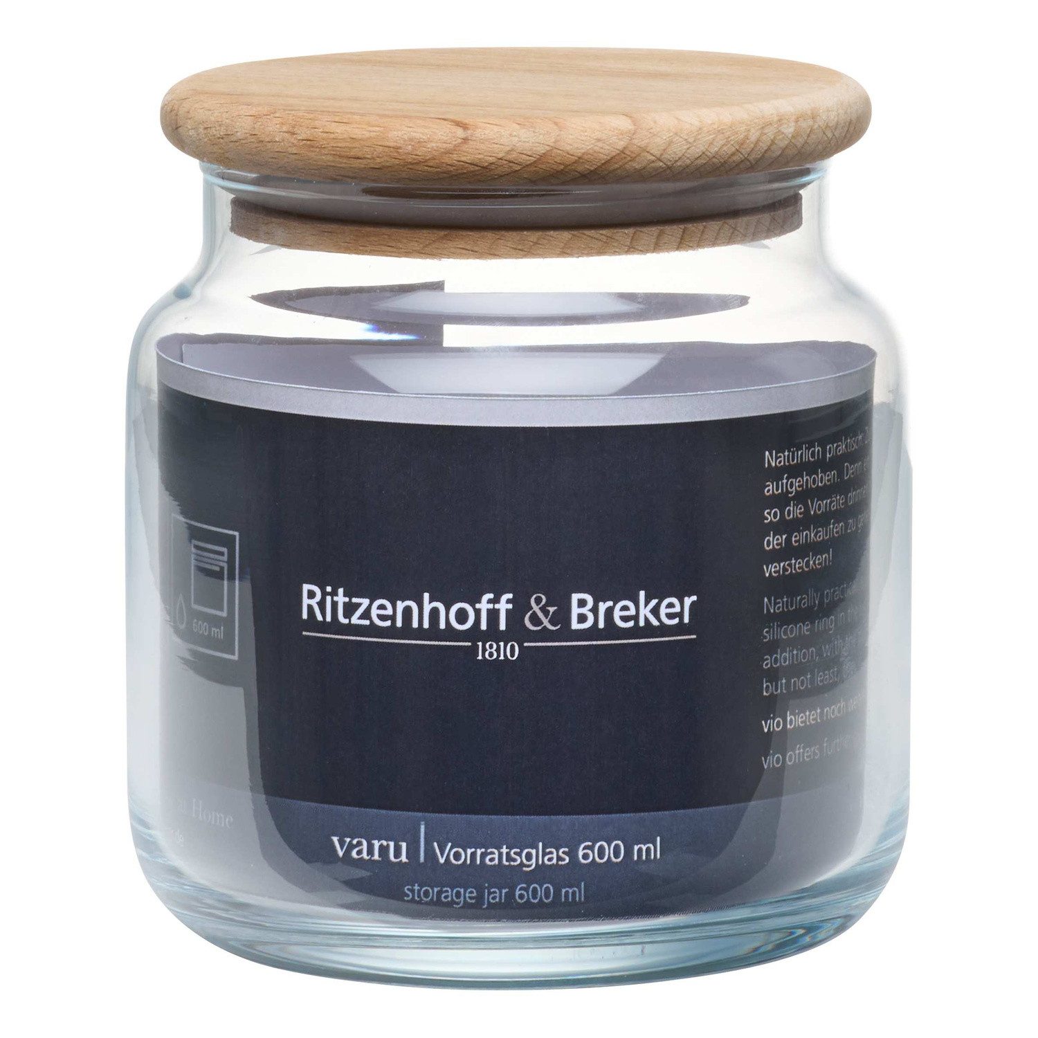 Ritzenhoff & Breker Vorratsglas Vorratsglas Varu 600 ml aus Glas, Glas