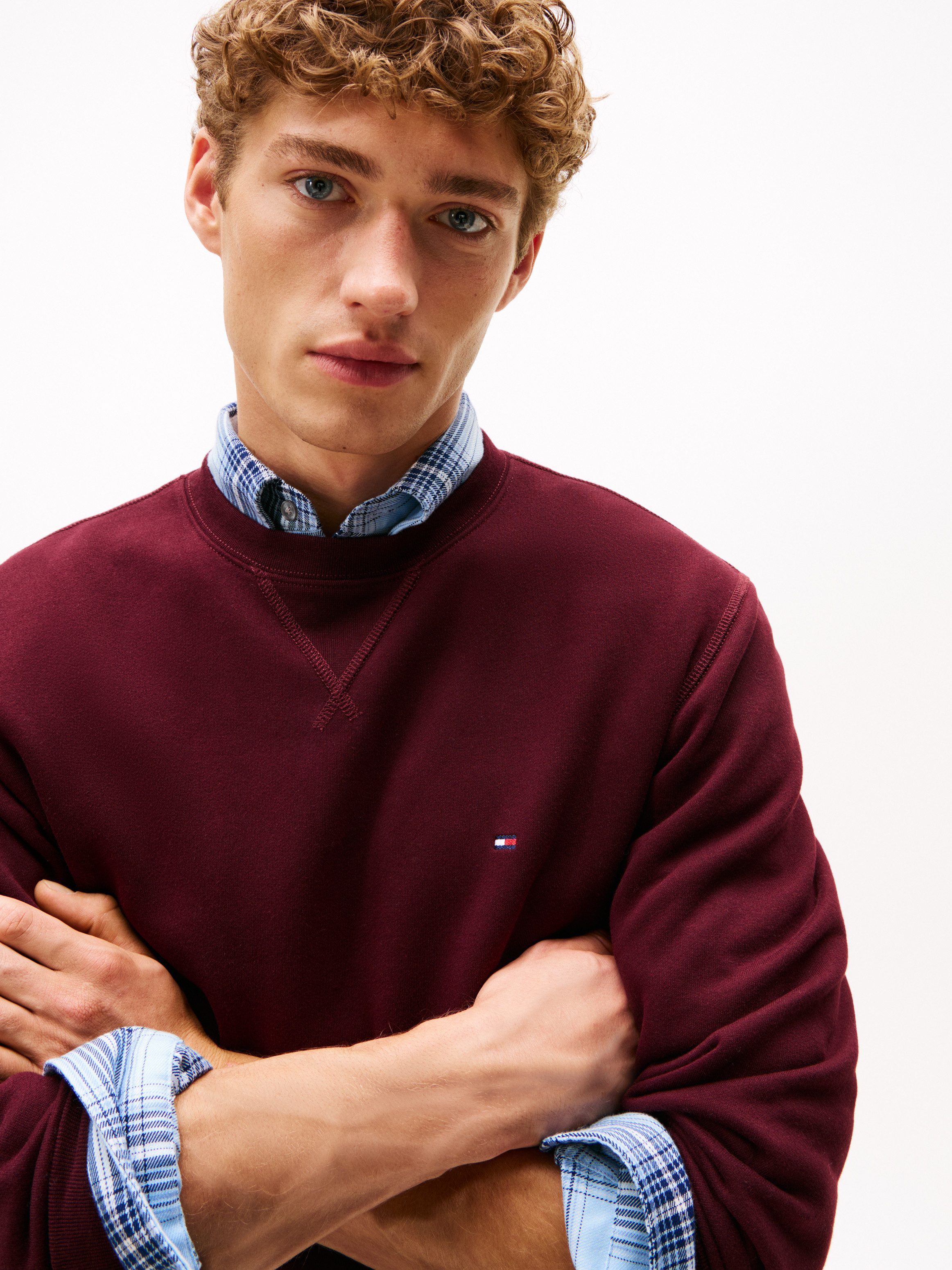 Tommy Hilfiger Sweatshirt ESS SEASONAL FLEECE CREWNECK mit Rundhals und Sti günstig online kaufen