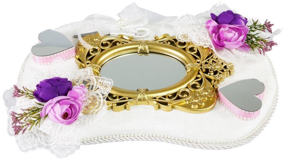 Dekonaz Tablett Prenses Verlobungs Ring Tablett Set