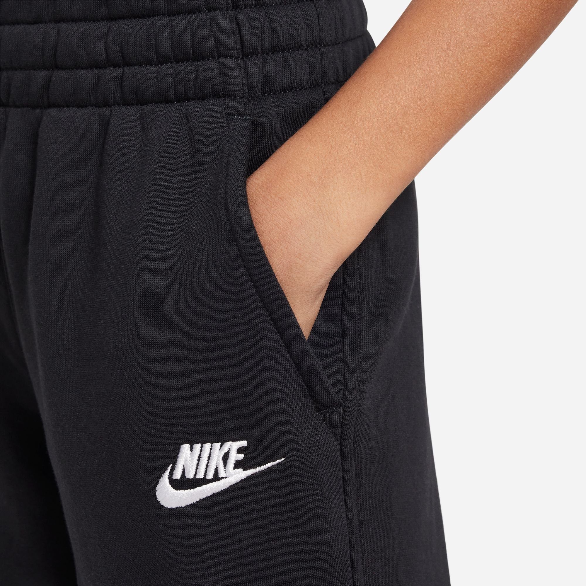 Trainingsanzug BIG BLACK/WHITE Sportswear TRACKSUIT CLUB Nike FULL-ZIP KIDS' FLEECE