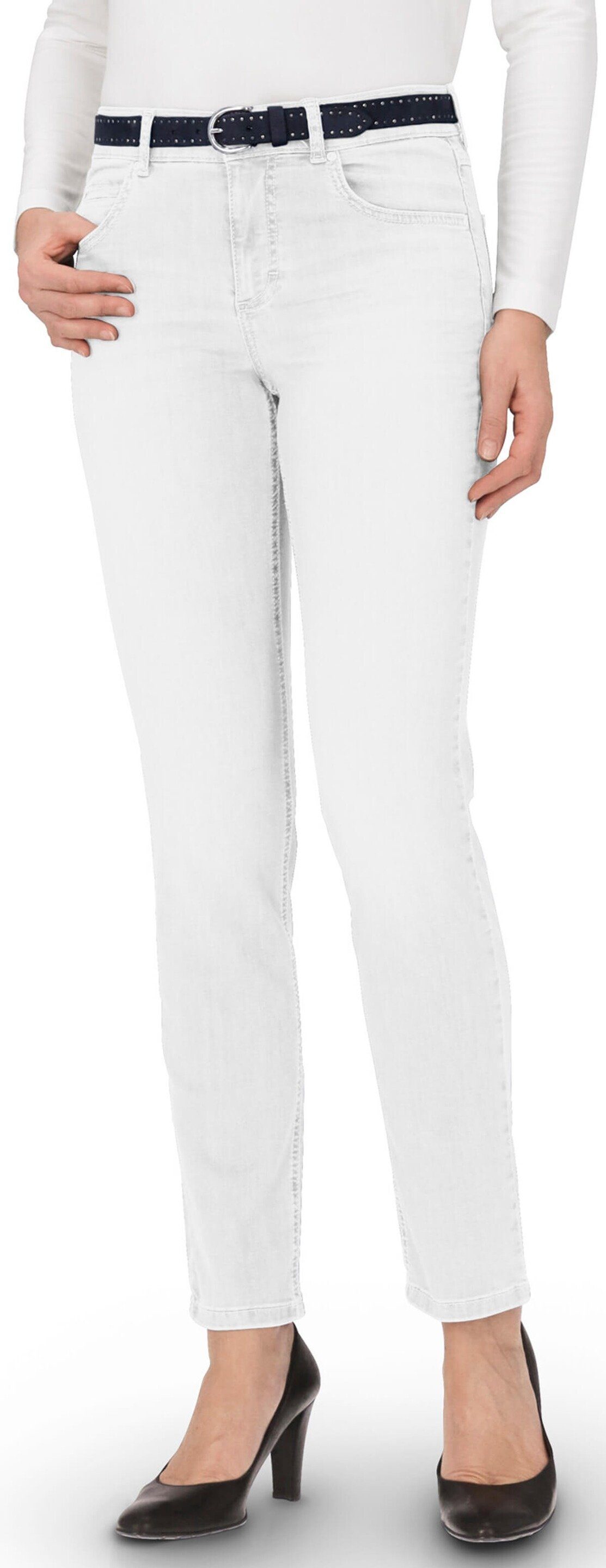 ANGELS Regular-fit-Jeans ANGELS Jeans Cici weiß Straight Fit in Light-Organic-Denim Qualität