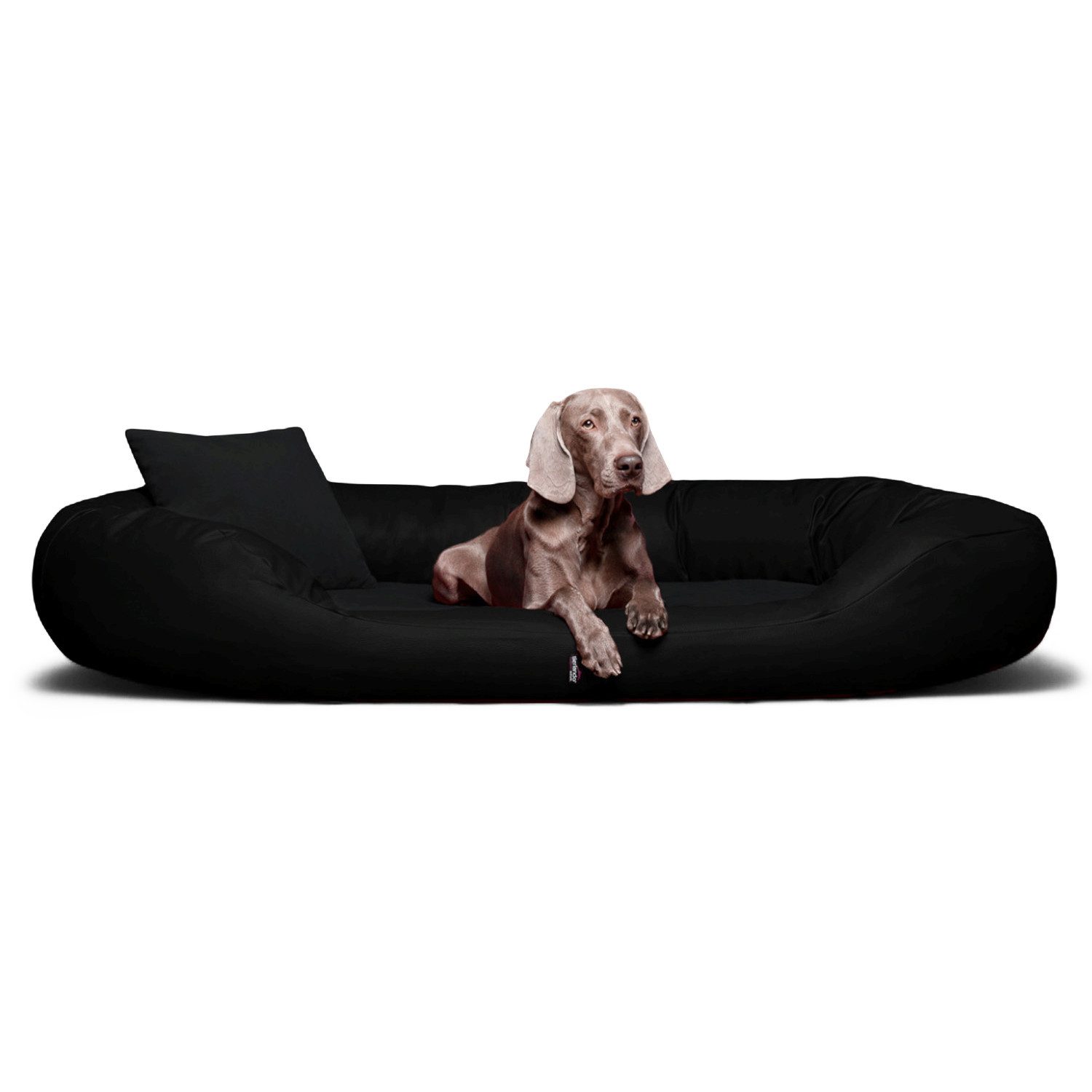 tierlando® Tierbett Orthopädisches Hundebett SAMMY VIP, Kunstleder - High-Tech-Velours, Kuschelweich, Gelenkschonend, Visco