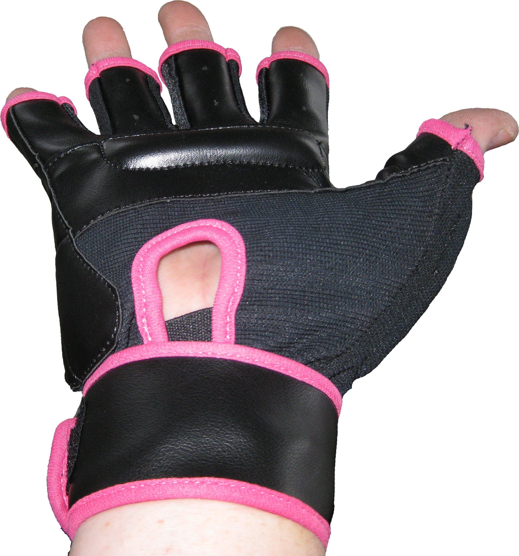 BAY-Sports MMA-Handschuhe FIT Krav Maga Wing Tsun Handschutz Handschützer schwarz/pink, XS - XL Erwachsene und Kinder
