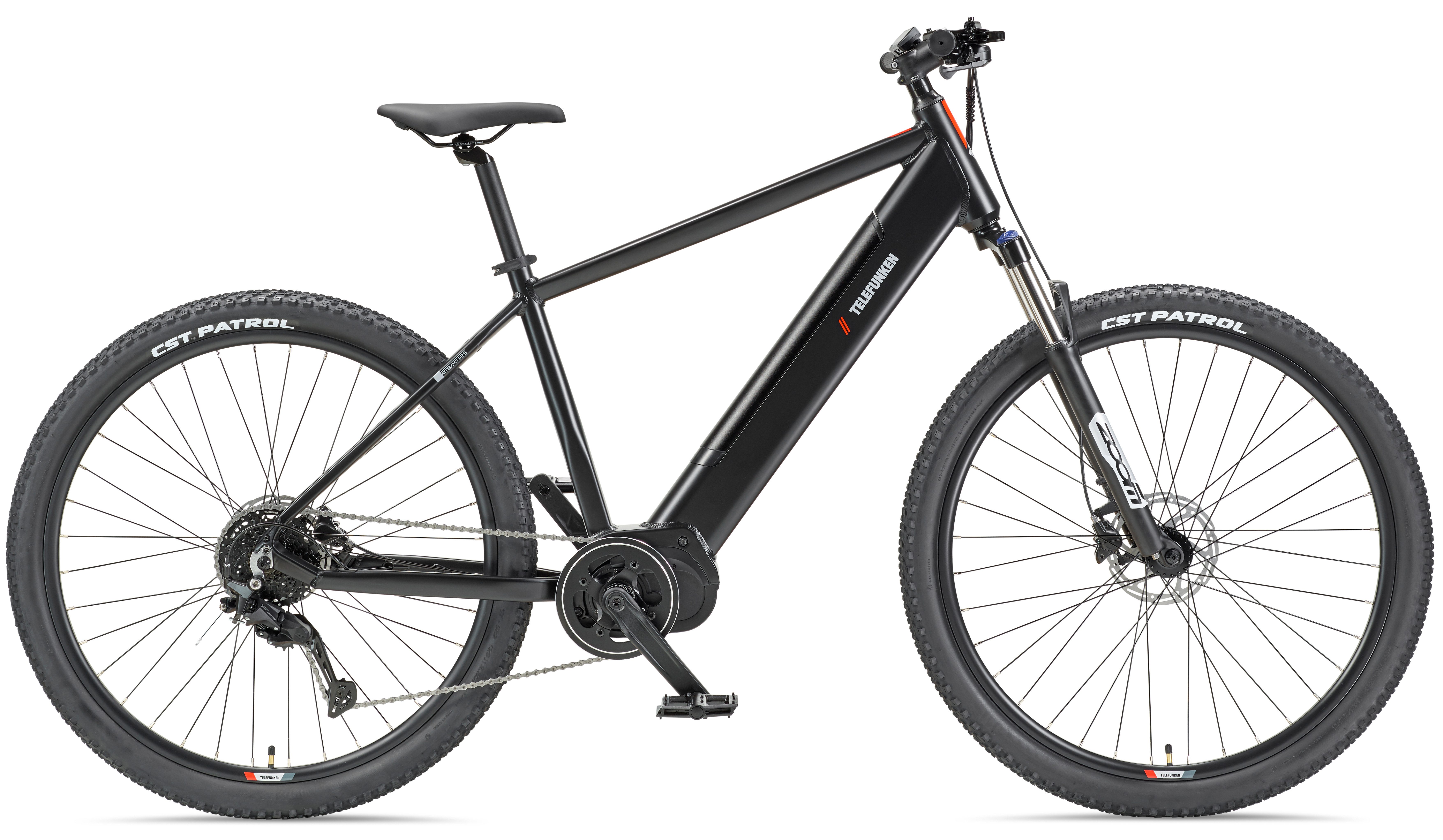 Telefunken E-Bike Mountainbike Aufsteiger MT925, 9 Gang Shimano Cues Schaltwerk, Kettenschaltung, Mittelmotor, 468 Wh, Pedelec, Elektrofahrrad, Damen u. Herren, E-MTB, Mountainbike, 29 Zoll
