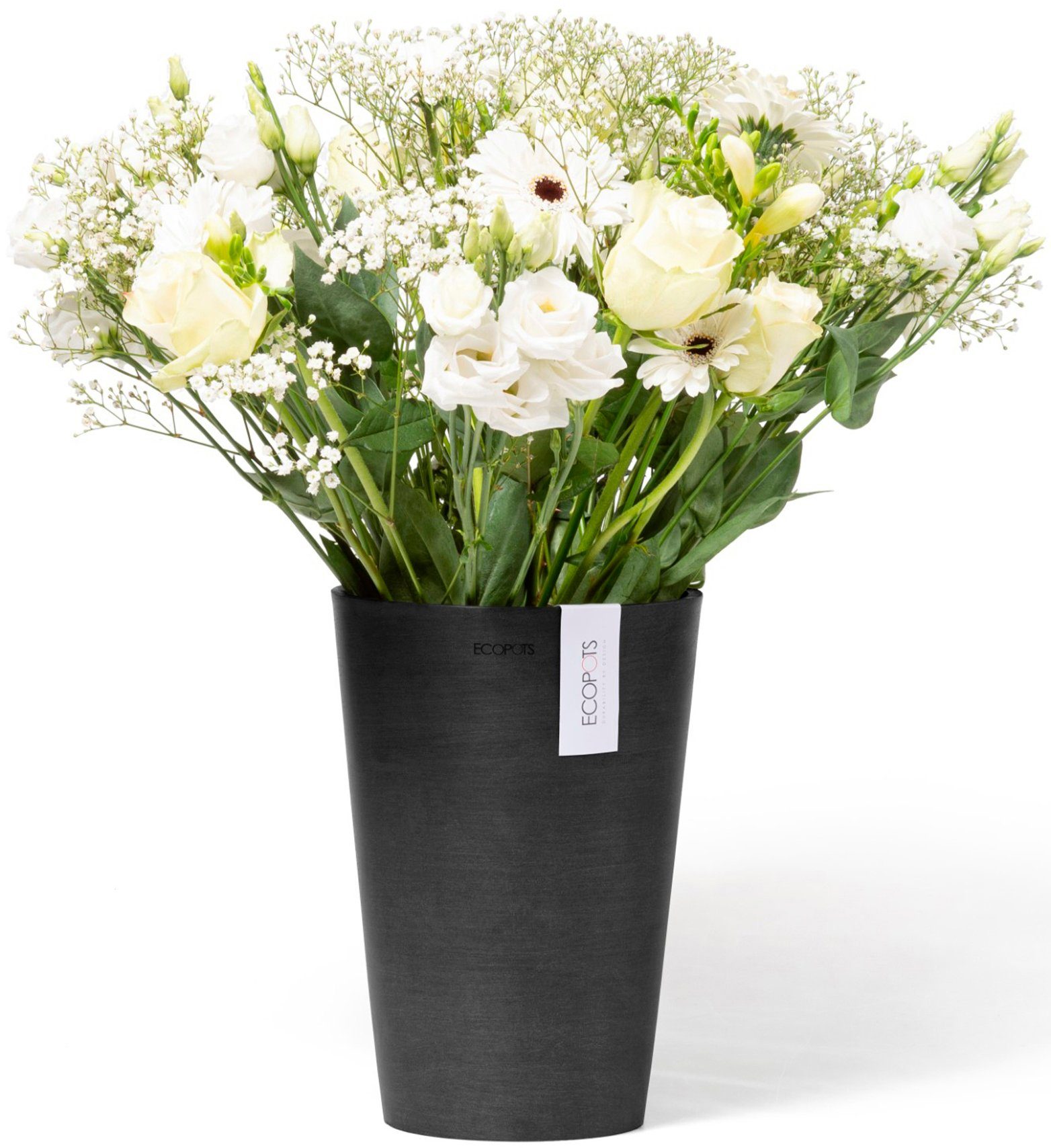 ECOPOTS Blumentopf Pisa 14 Dunkelgrau, für günstig online kaufen